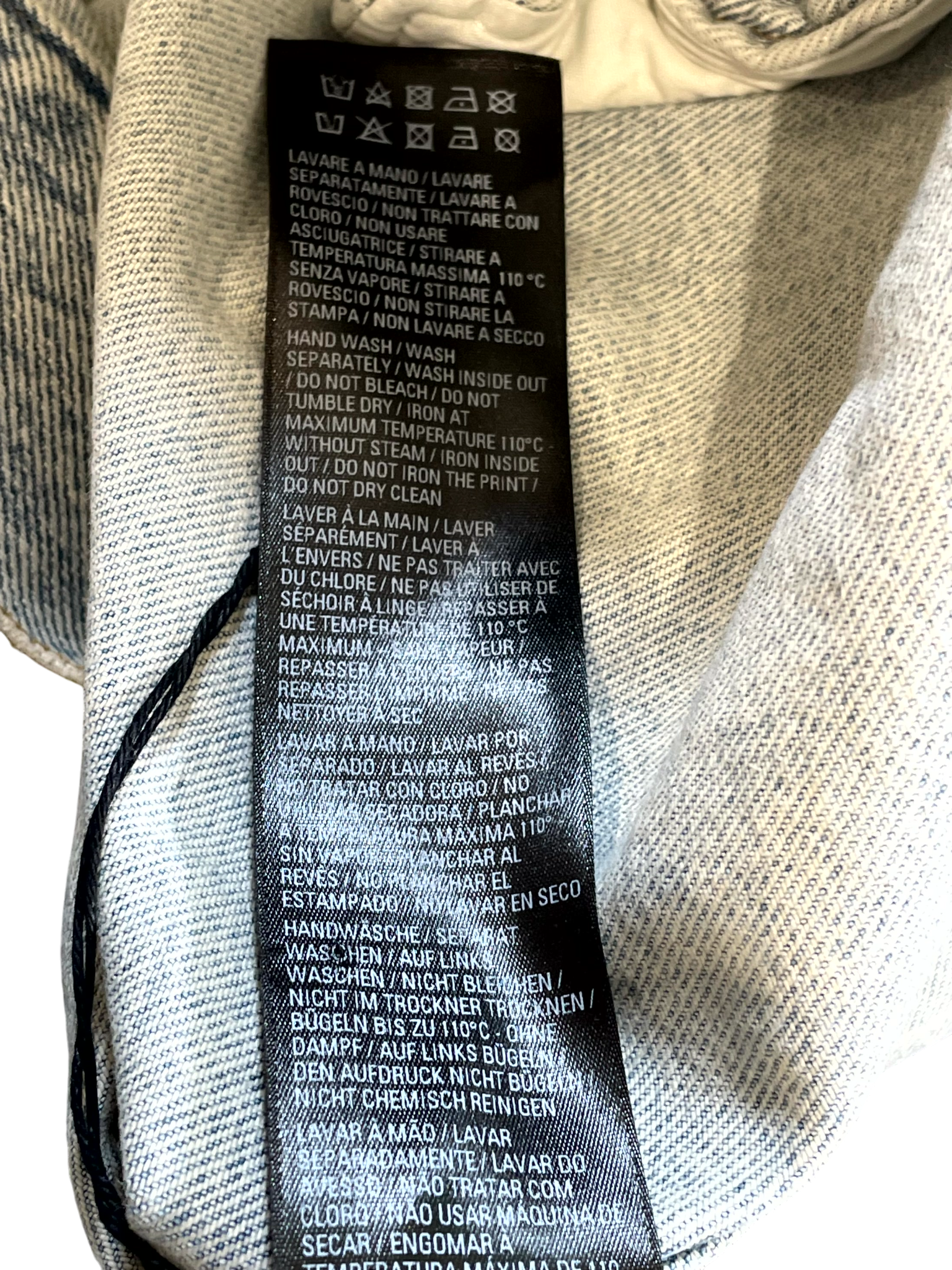 Balenciaga Logo Metal Denim Lightwash Jacket