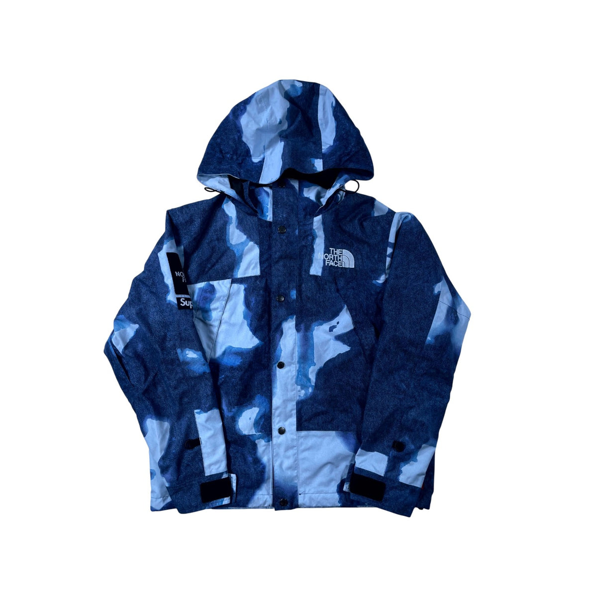 Supreme x The North Face Bleached Denim Mountain Blue Jacket