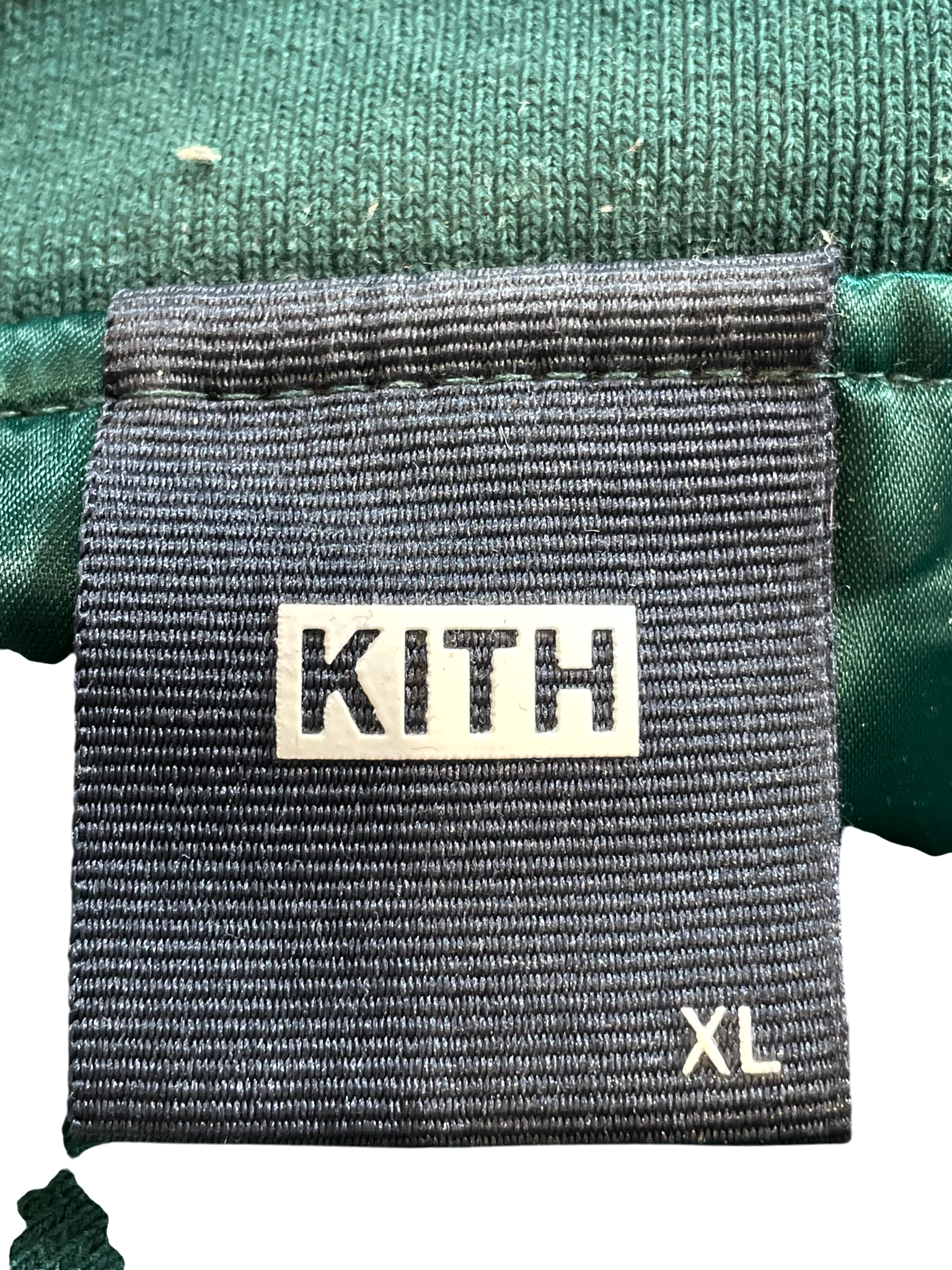 Kith Satin Varsity Green & Yellow Jacket