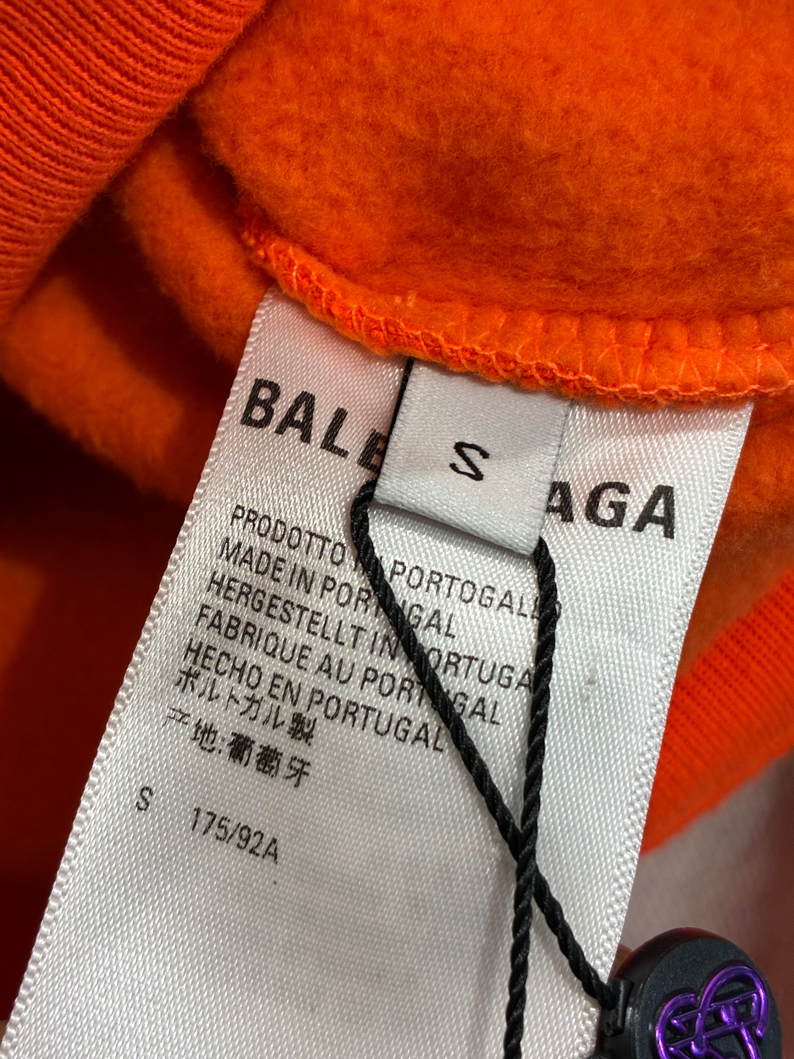Balenciaga Logo Orange Hoodie
