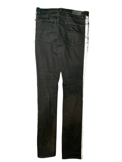 Amiri White Stripe Black Jeans