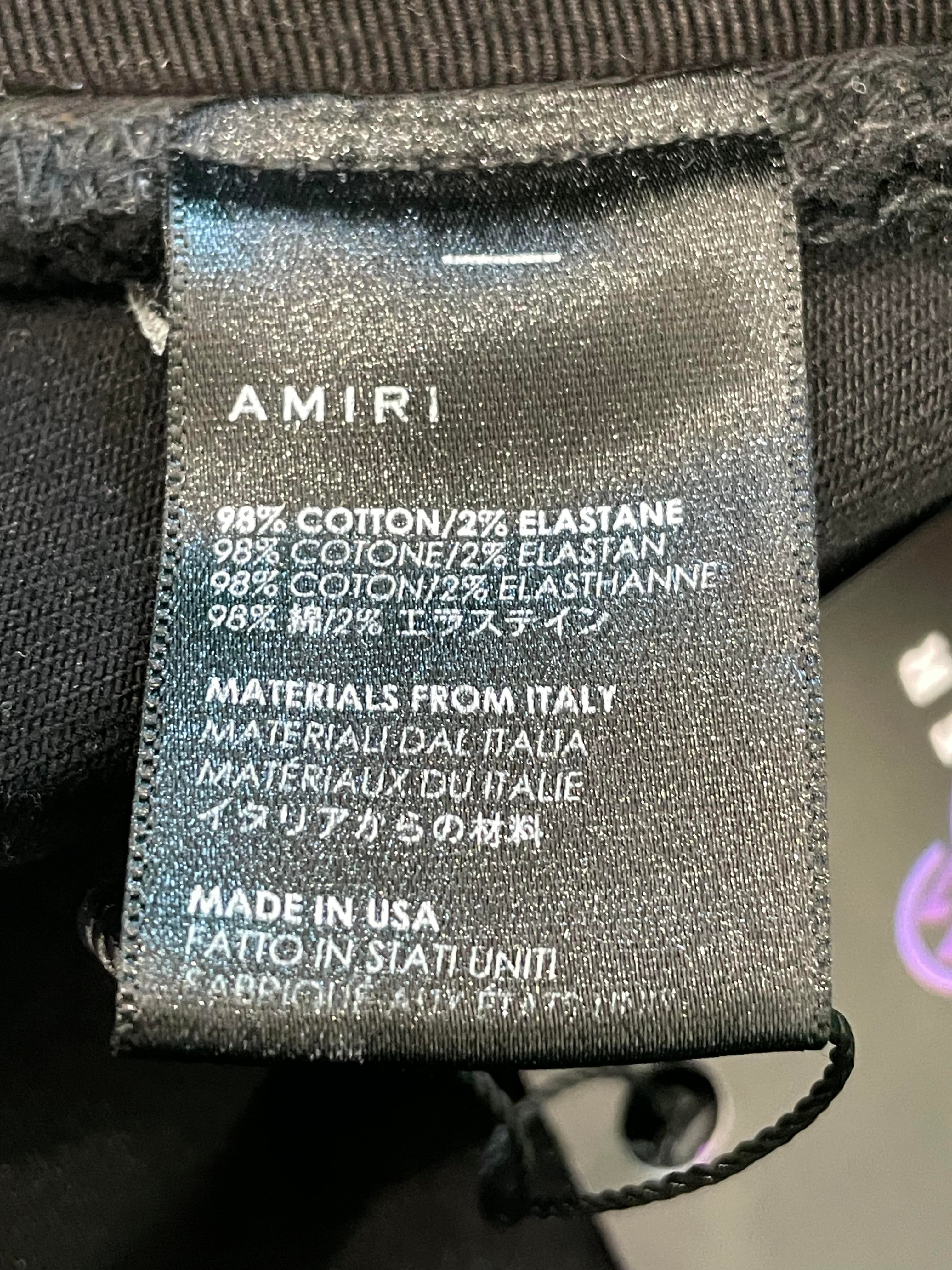 Amiri White Stripe Black Jeans