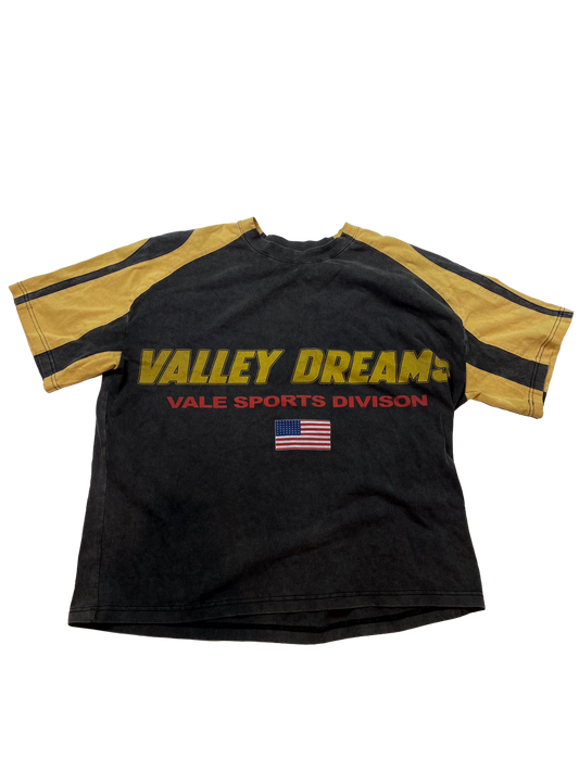 Vale Yellow & Grey Tee