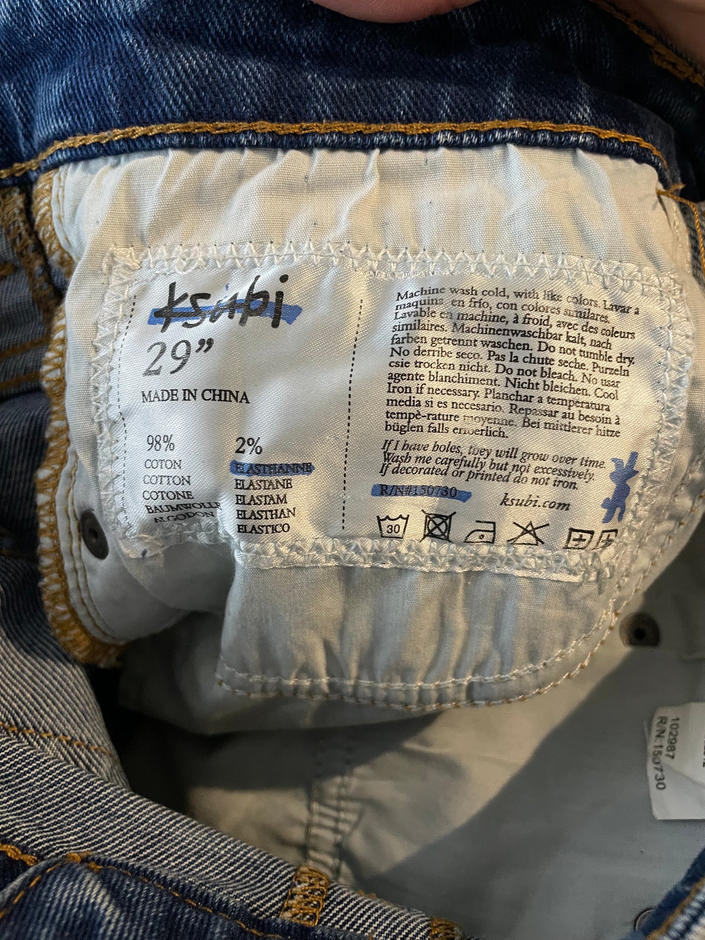 Ksubi Jeans Lightwash Used 29
