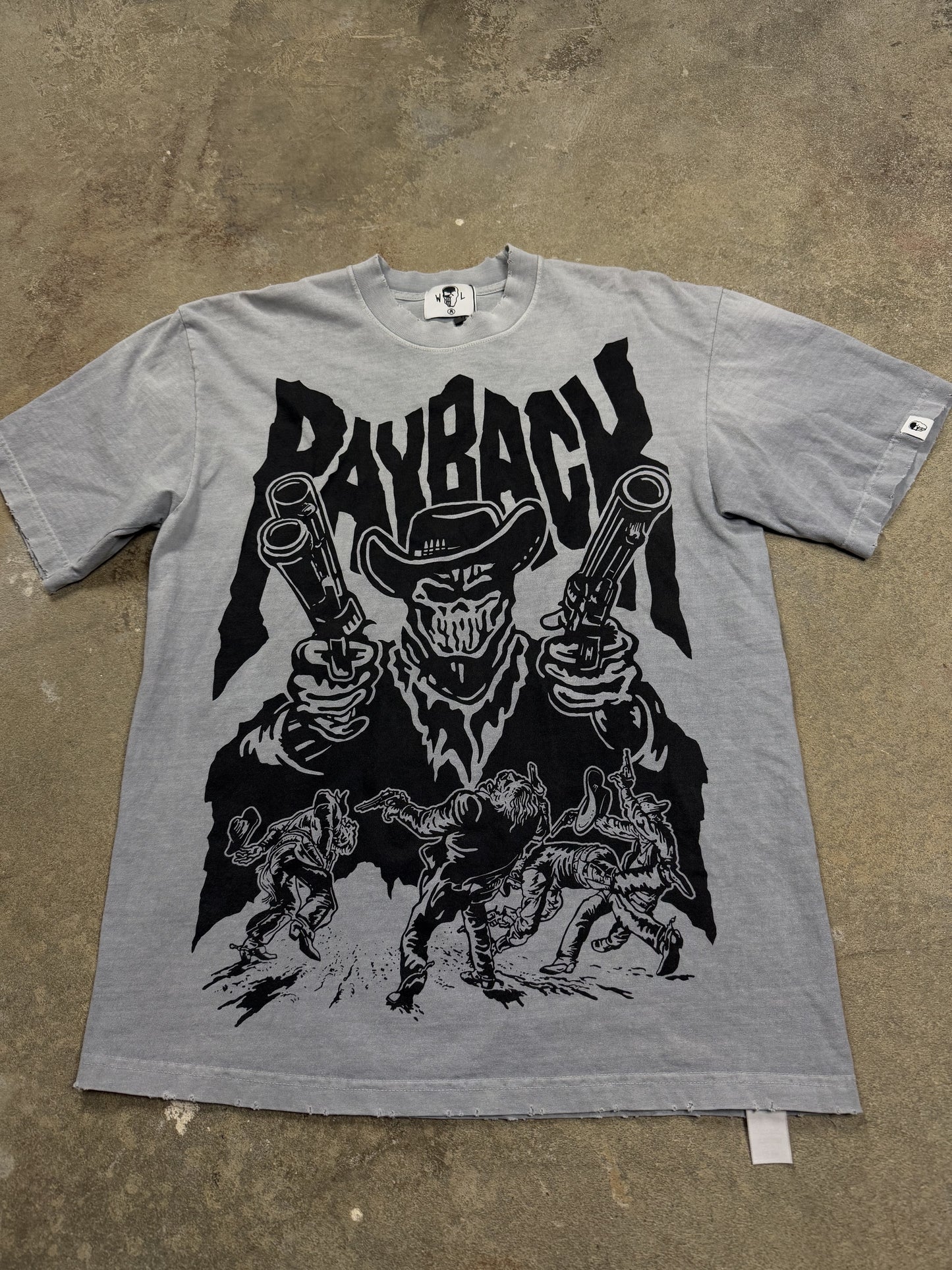 Warren Lotas Payback Tee Black Grey Used Medium