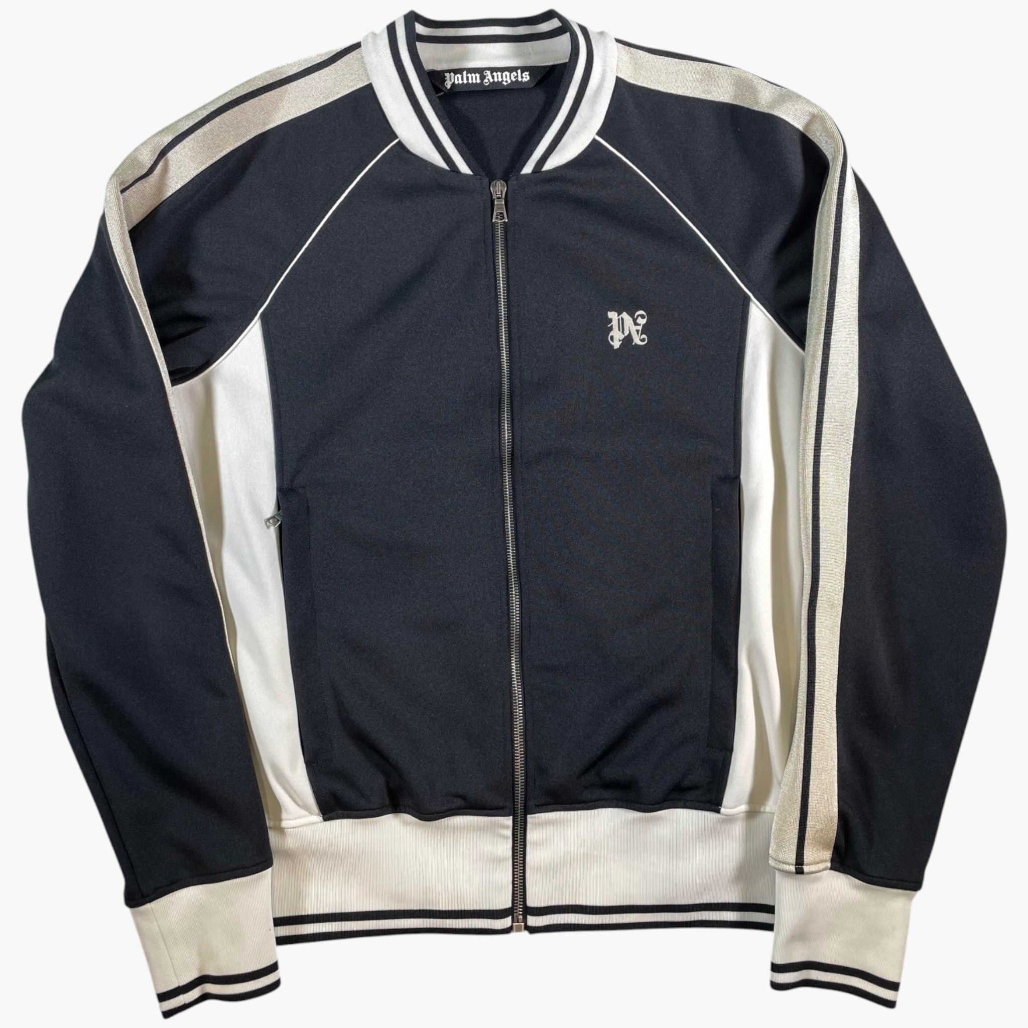 Palm Angels PA Black & Cream Track Jacket