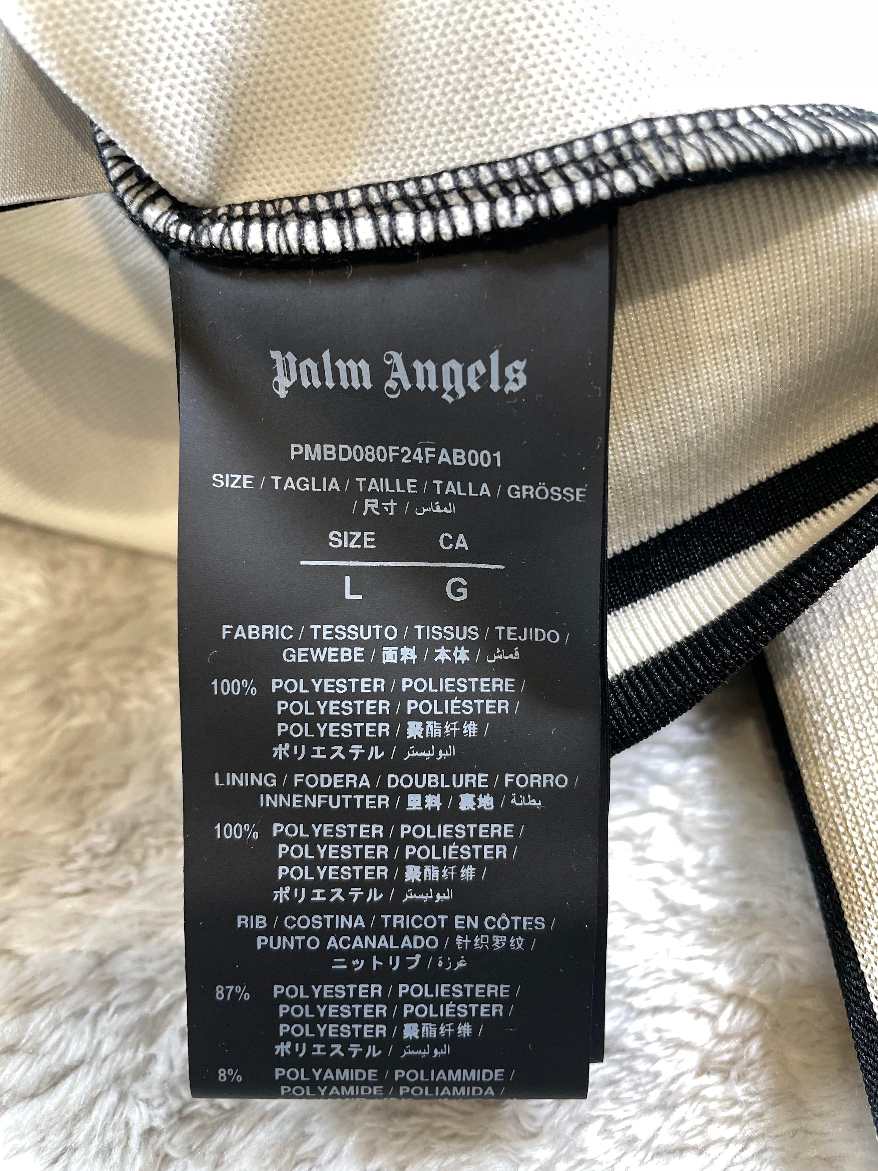 Palm Angels PA Black & Cream Track Jacket