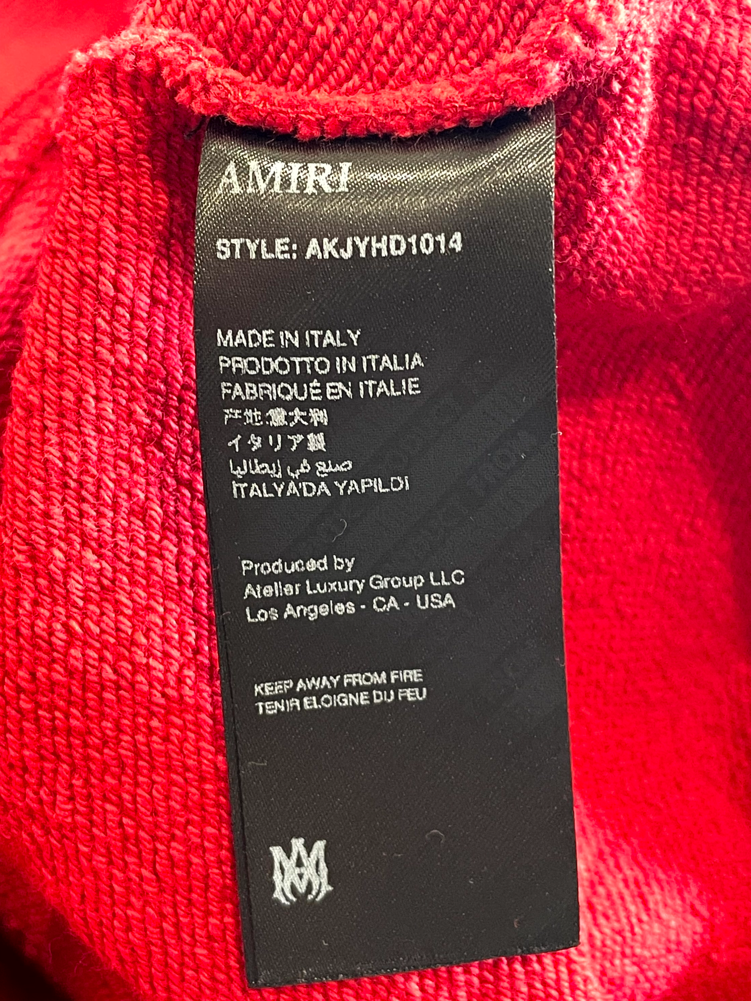 Amiri MA Quad Red & White Hoodie