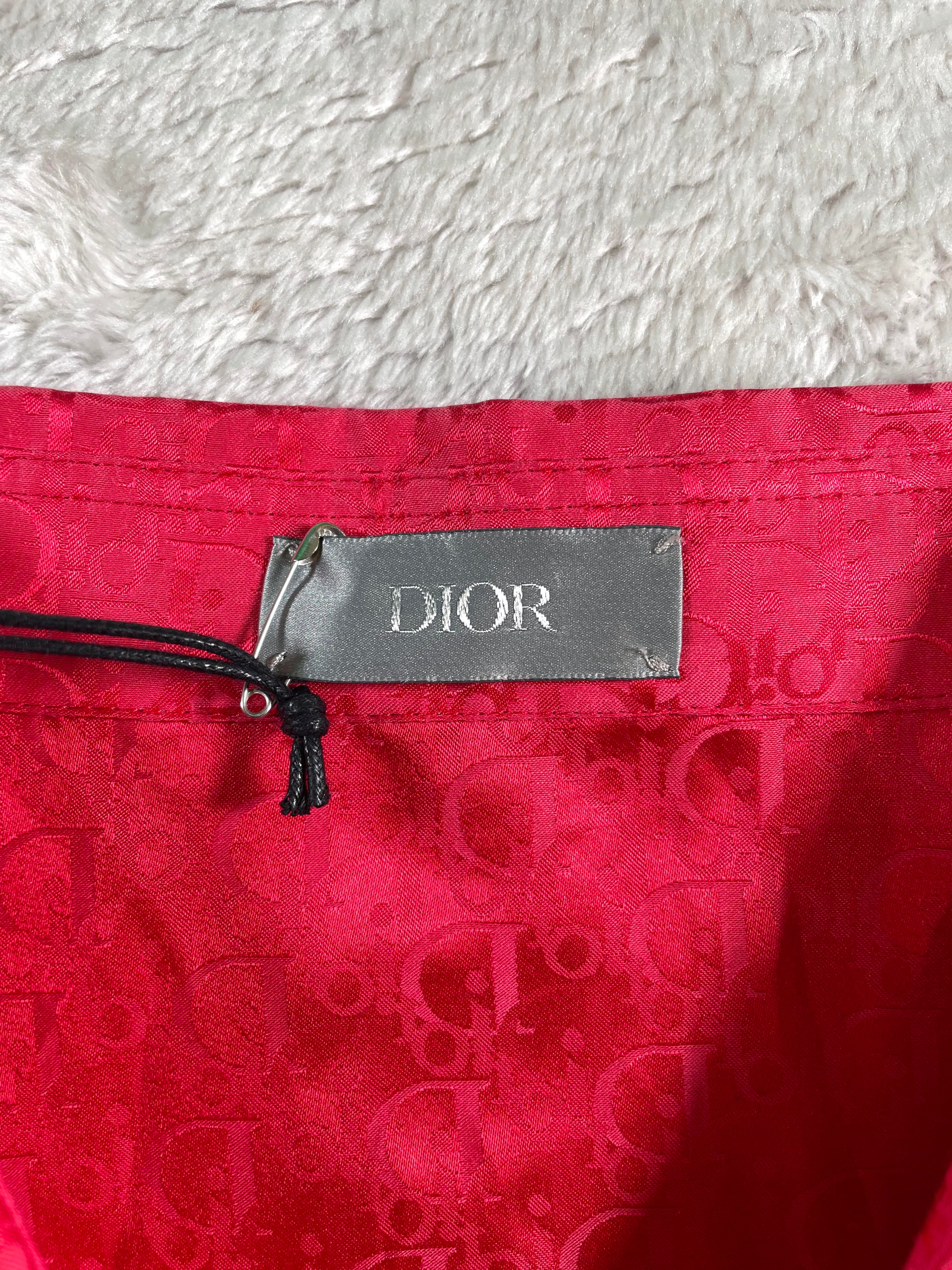 Dior ERL Oblique Bunny (45) Red Button Up