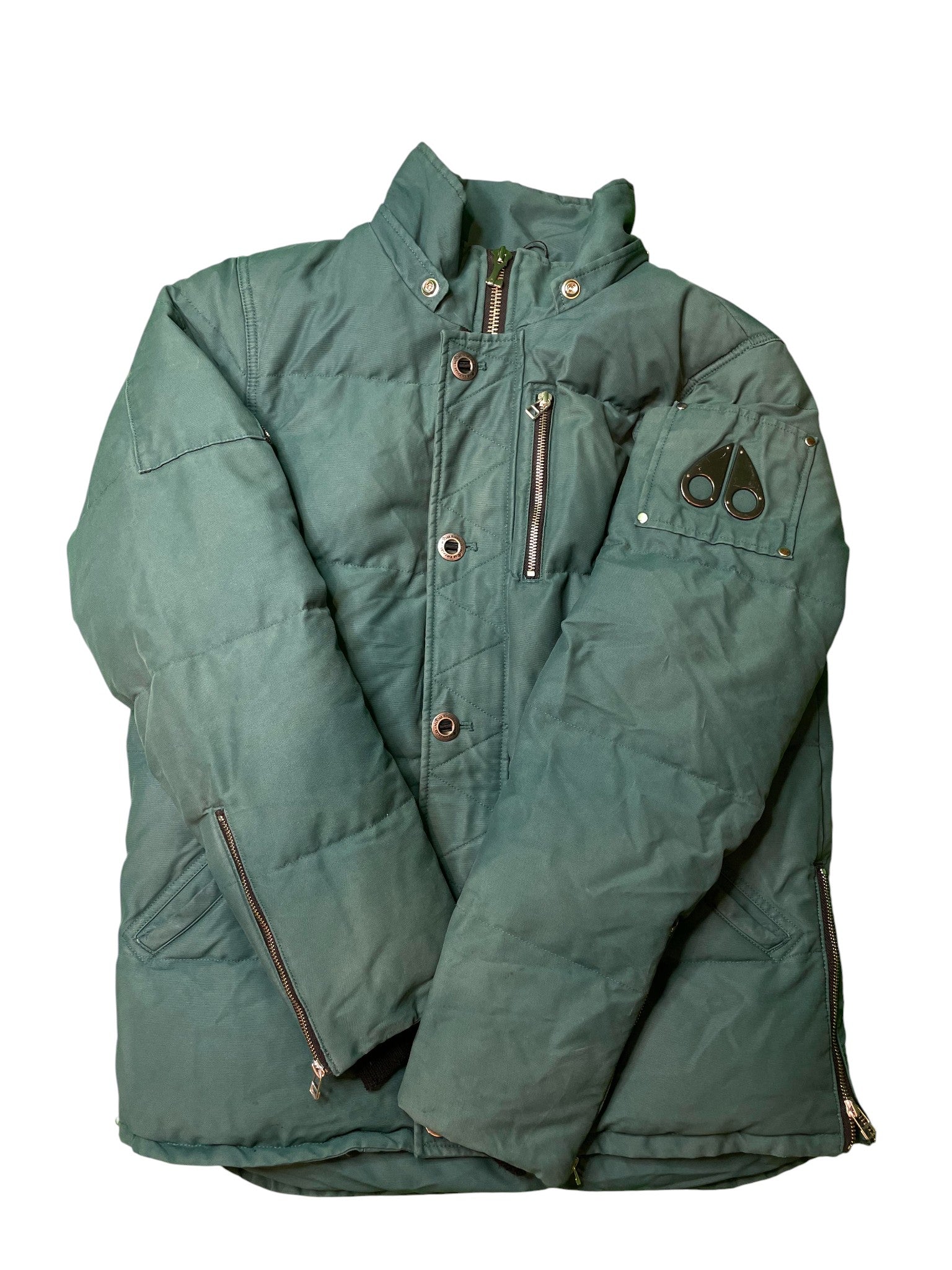 Moose Knuckles 3Q Green Black Fur
