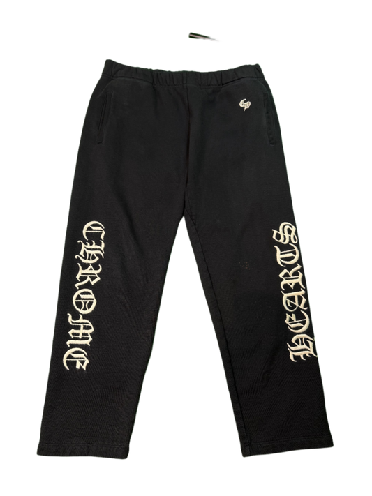 Chrome Hearts Embroidered Black & Cream Sweatpants