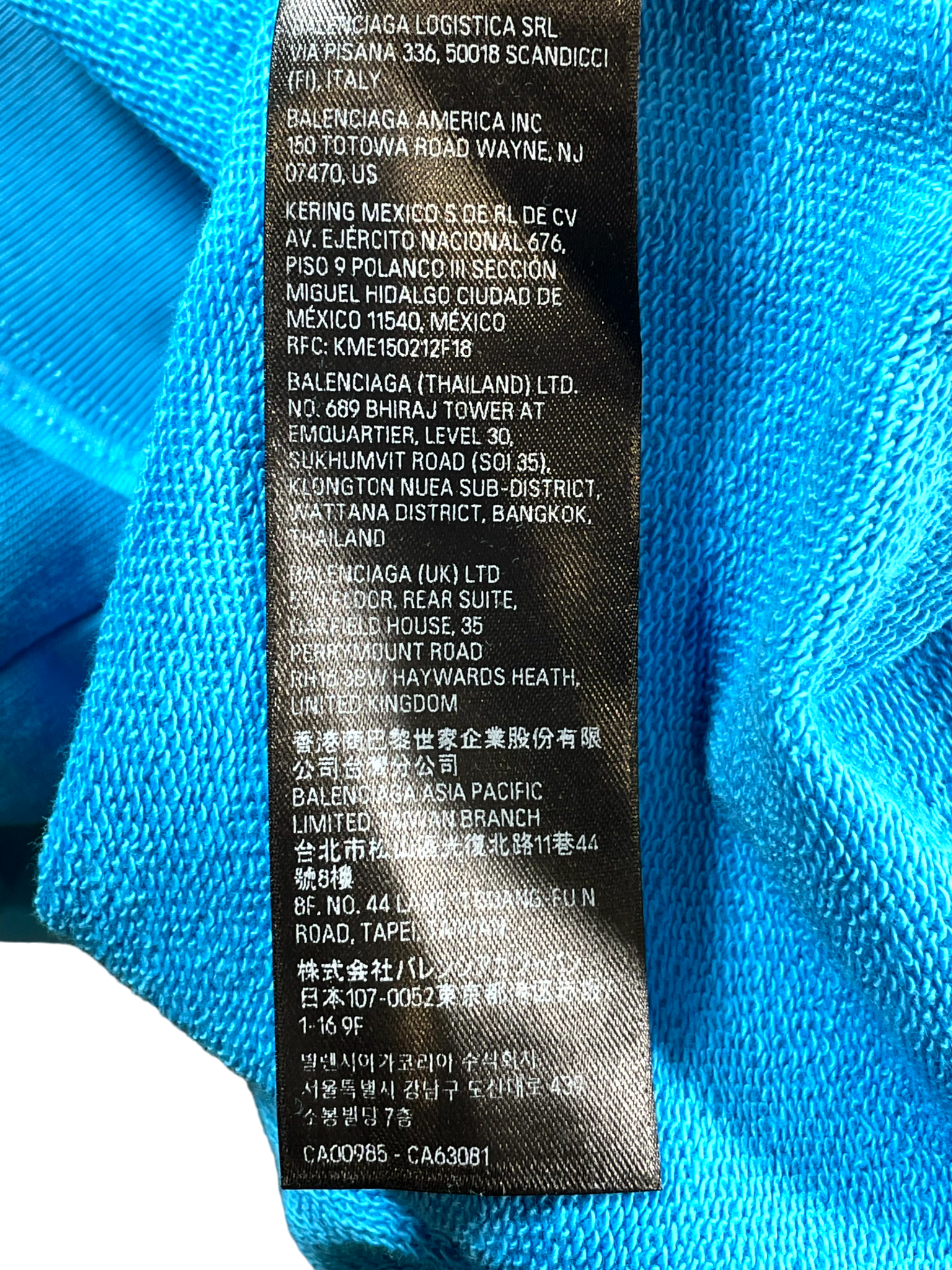 Balenciaga Pepsi Logo Azure Hoodie