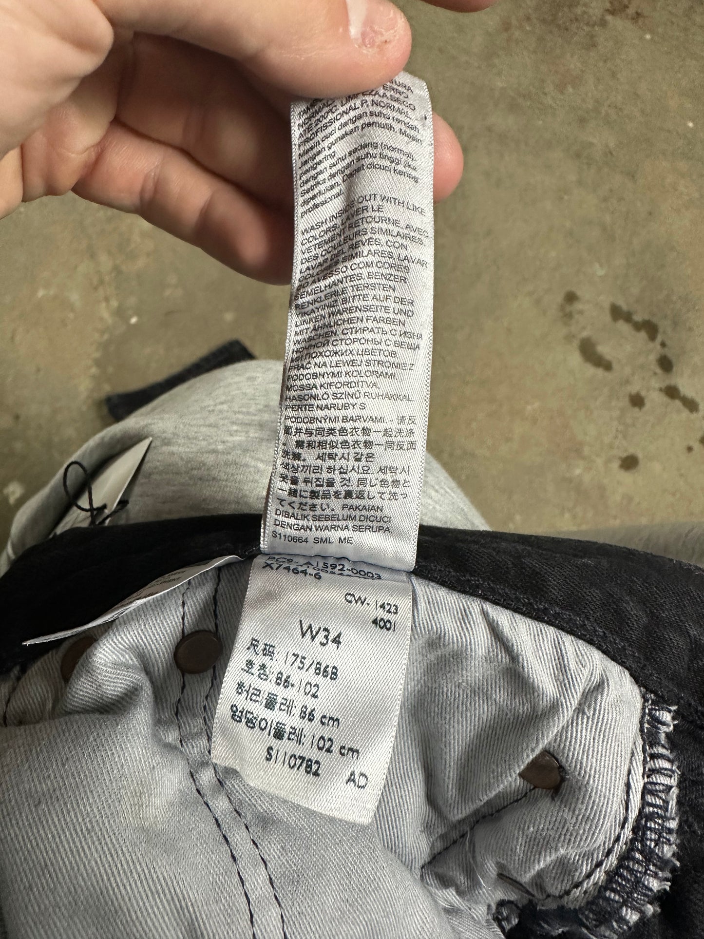 Denim Tears Jeans Offset Black Used 34