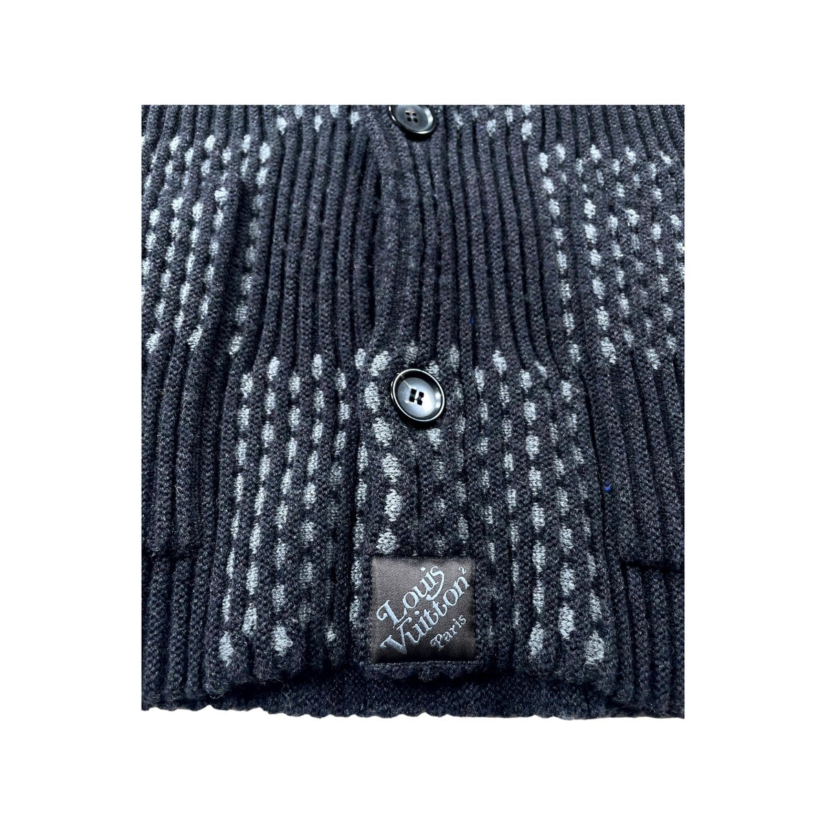 Louis Vuitton Damier LV2 Checkered Black Cardigan