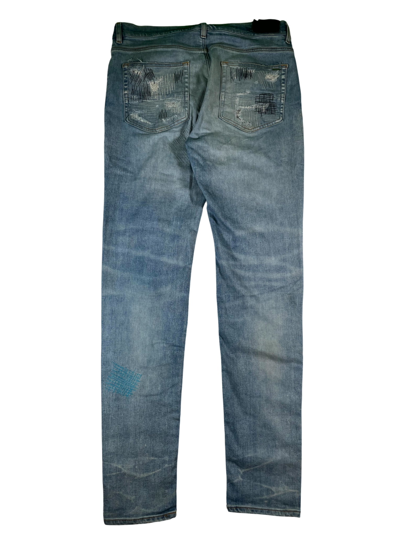 Amiri Multi Stitch Light Wash Jeans