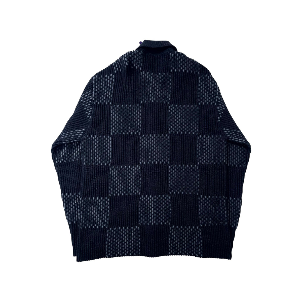 Louis Vuitton Damier LV2 Checkered Black Cardigan