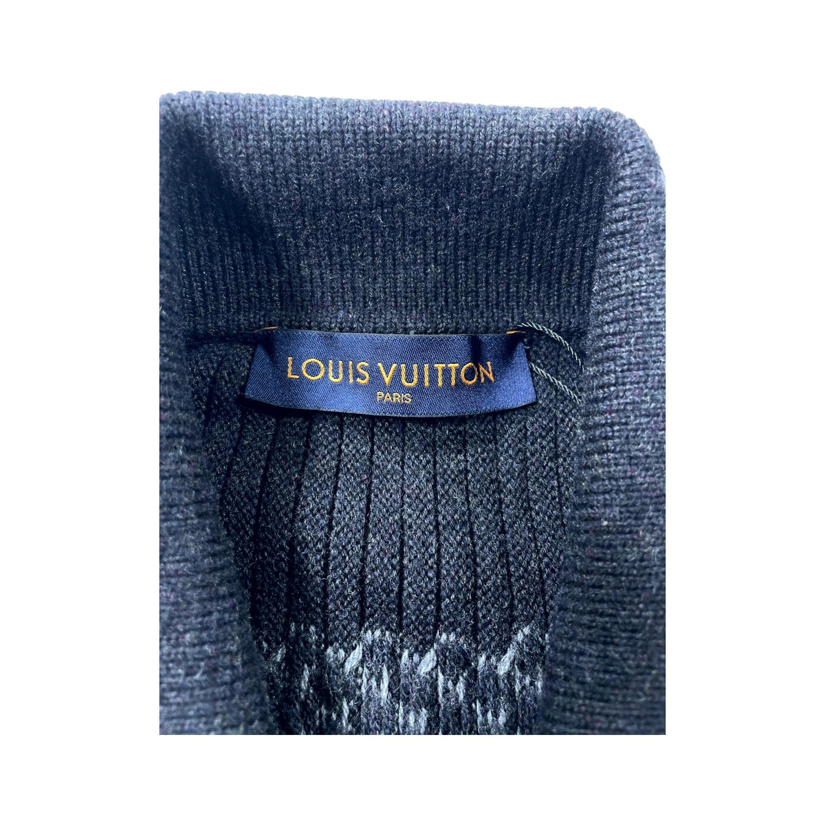 Louis Vuitton Damier LV2 Checkered Black Cardigan