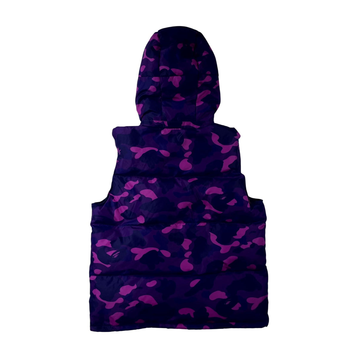 BAPE Monogram Purple Puffer Vest