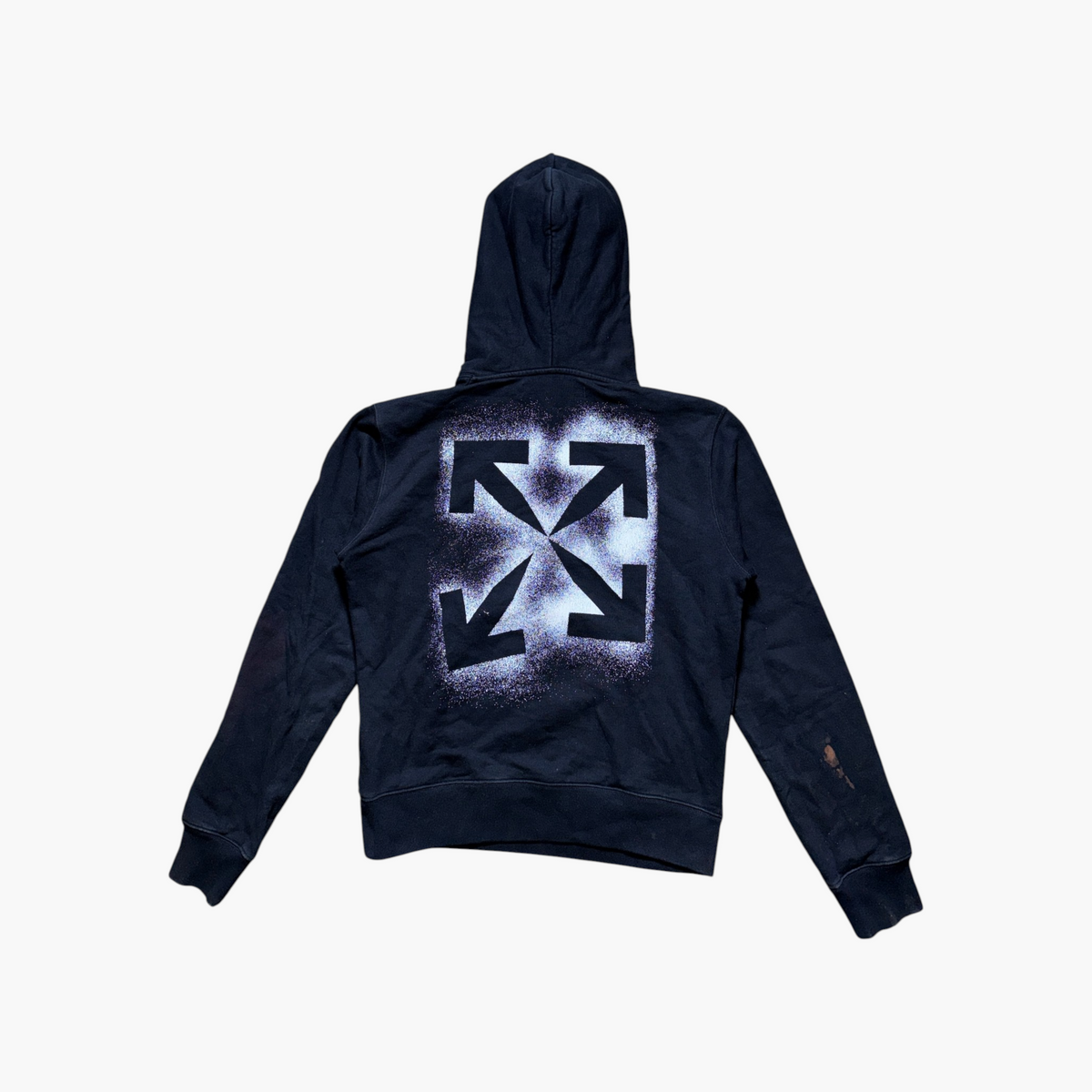 Off White White Stencil Arrows Black Hoodie