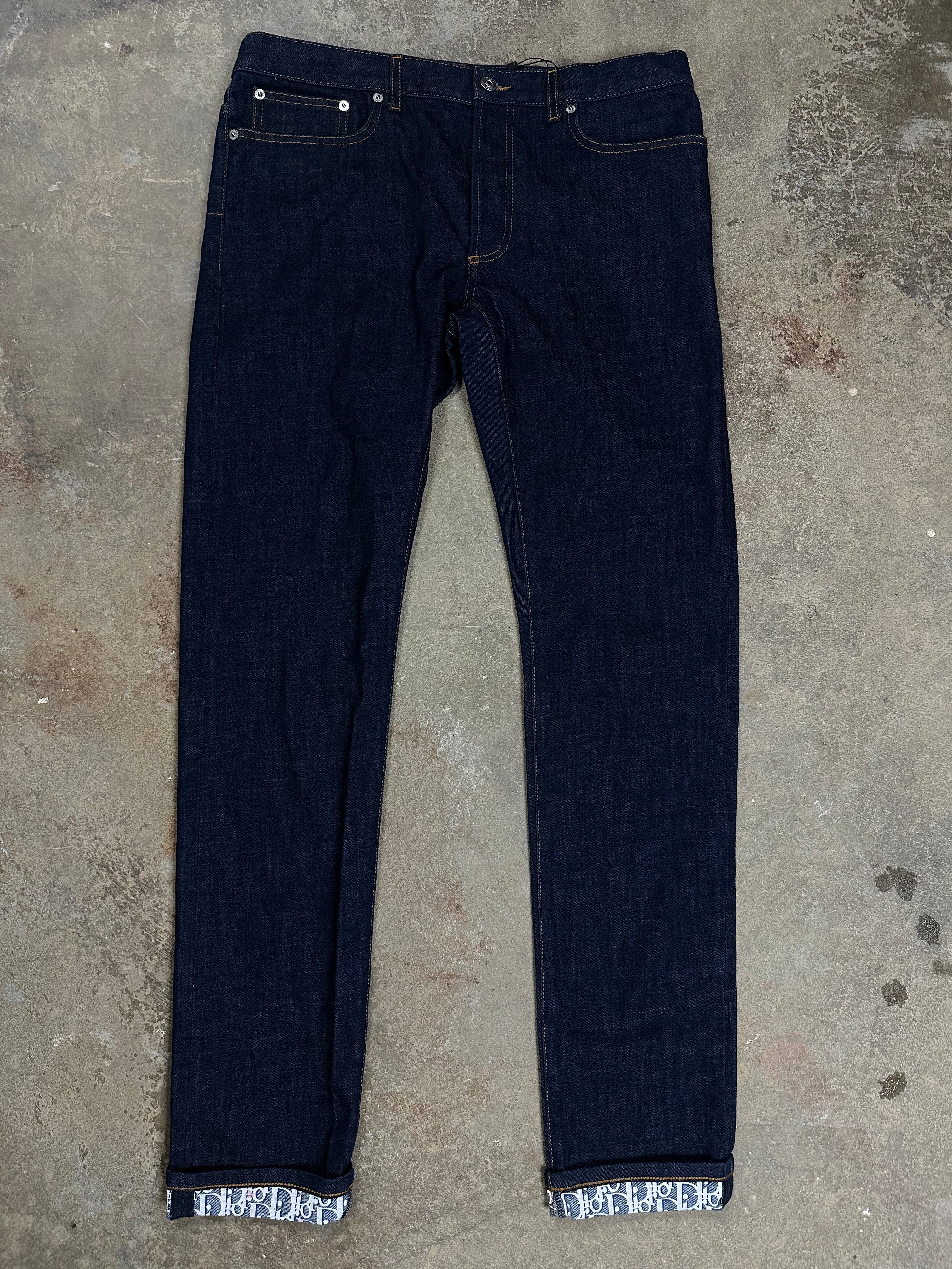 Dior Selvedge Monogram Jeans Used 34