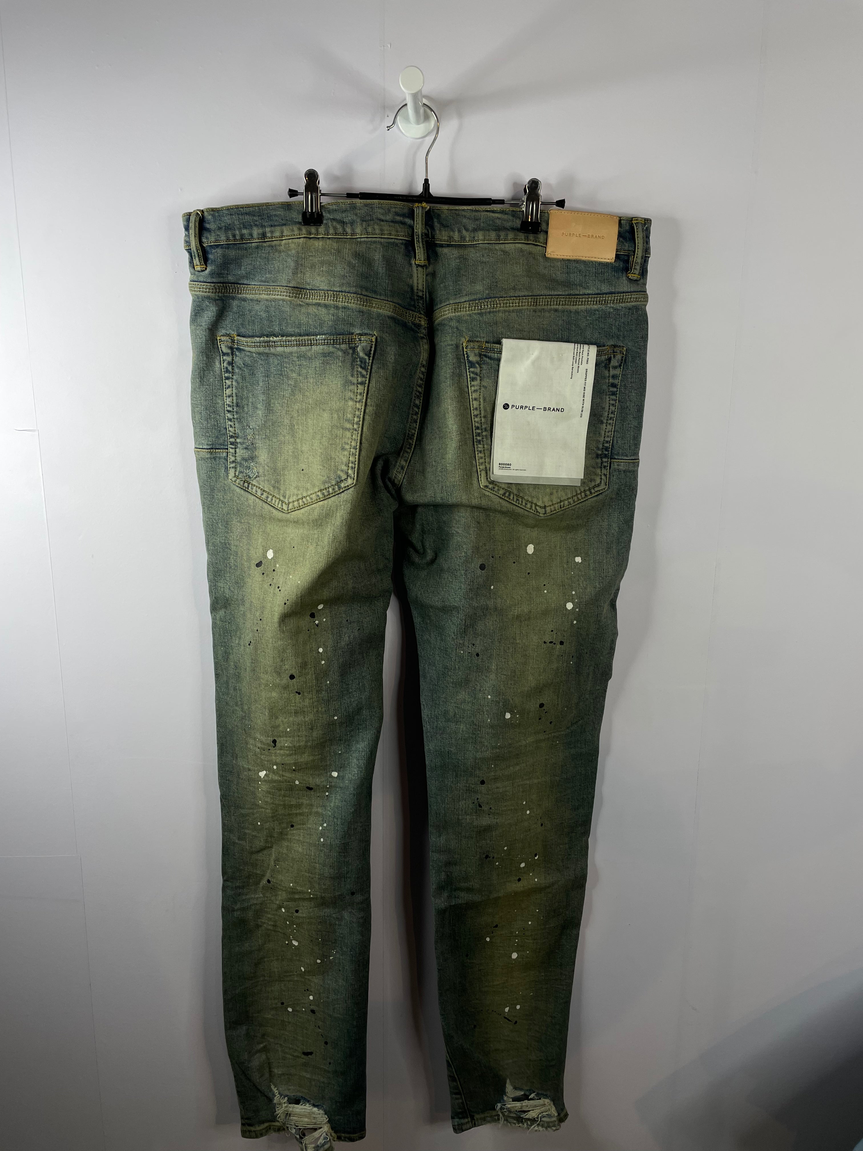 Purple Brand Vintage Wash Splatter Jeans