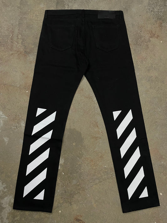 Off White Jeans Black White 34 Used