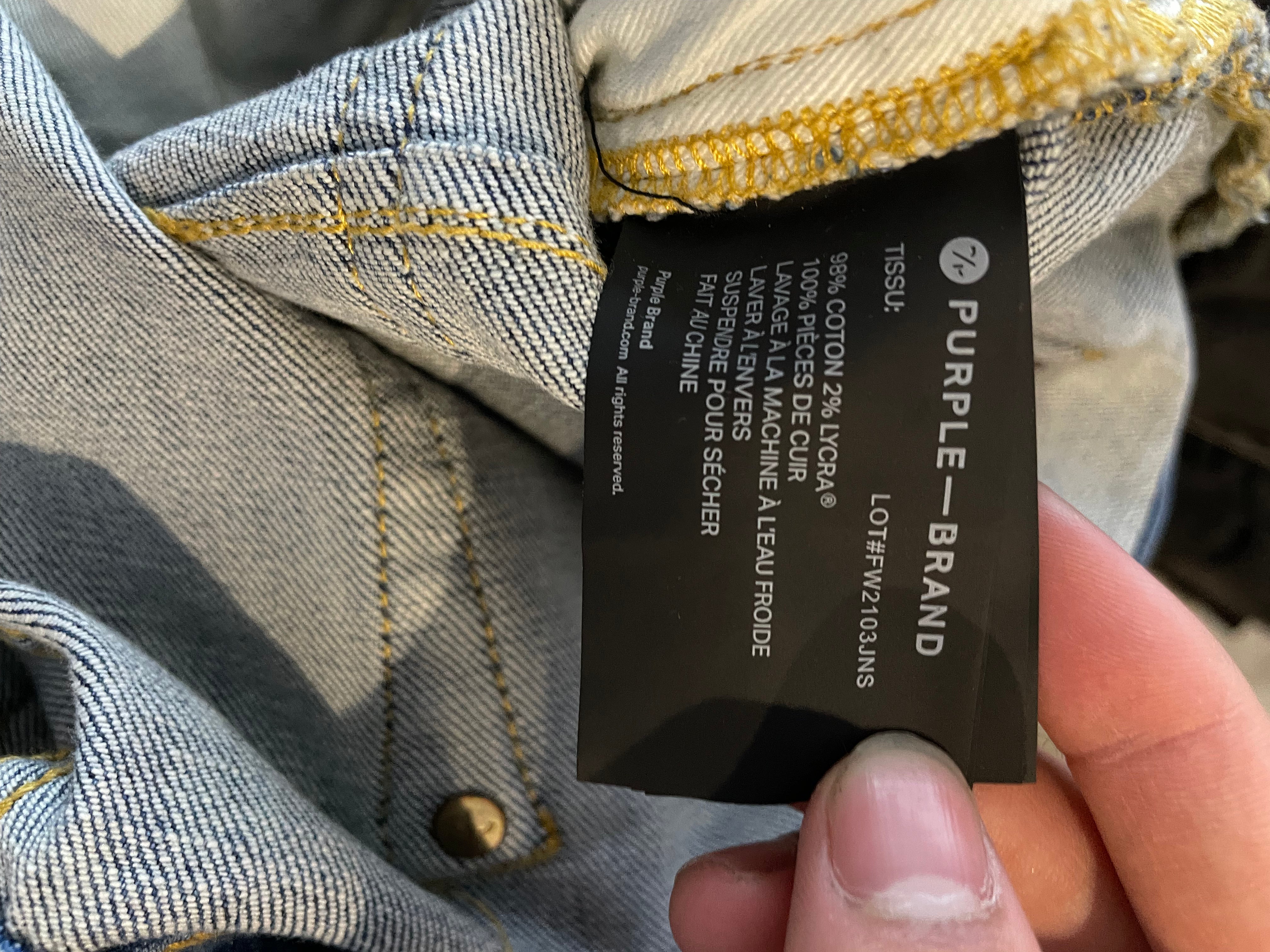 Purple Brand Vintage Wash Splatter Jeans