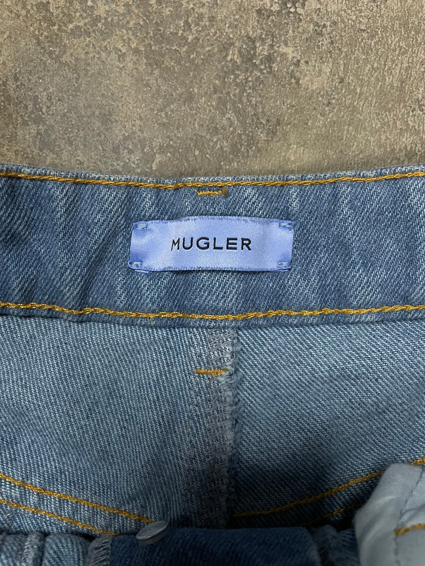 Mugler Jeans Light Wash Wavy 38 (Fits 30) Used