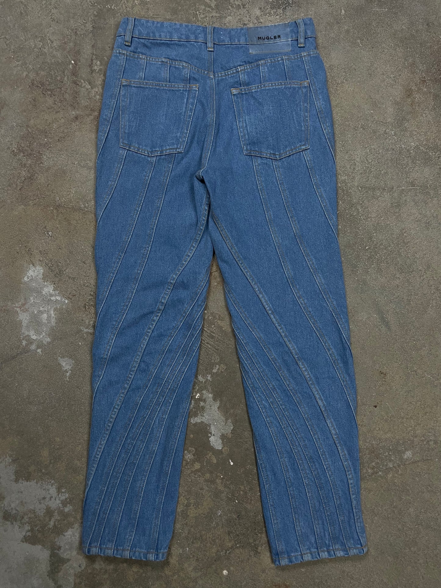 Mugler Jeans Light Wash Wavy 38 (Fits 30) Used