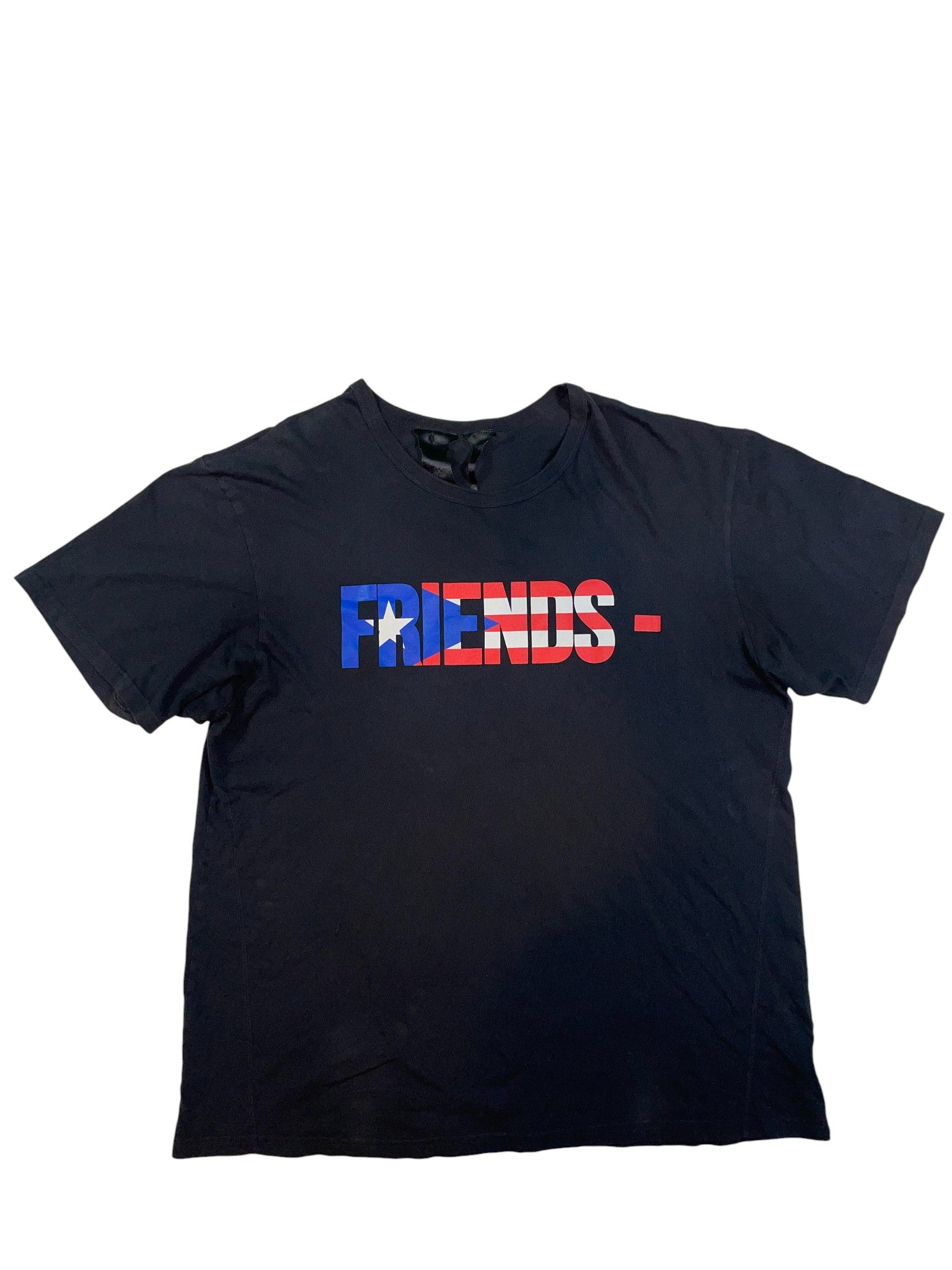 Vlone Friends Blue Red Black Tee
