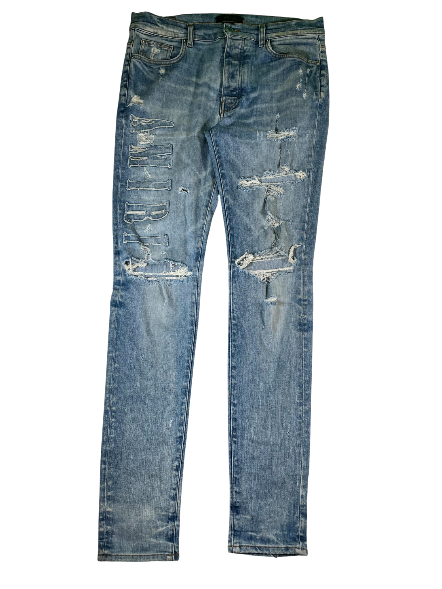 Amiri Denim Side Logo Light Wash Jeans