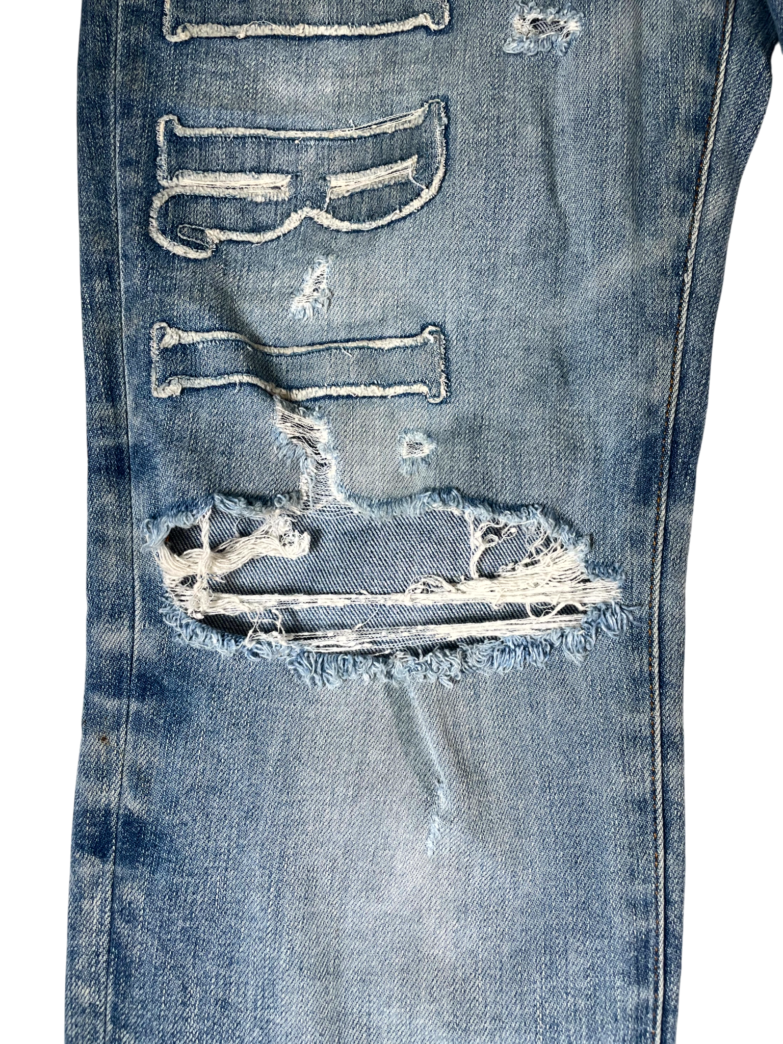 Amiri Denim Side Logo Light Wash Jeans