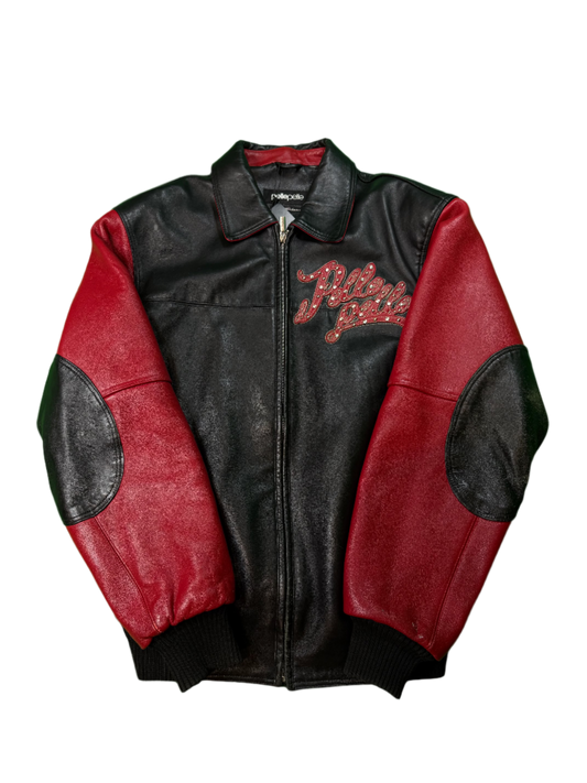 Pelle Pelle Legendary Red & Black Varsity Jacket