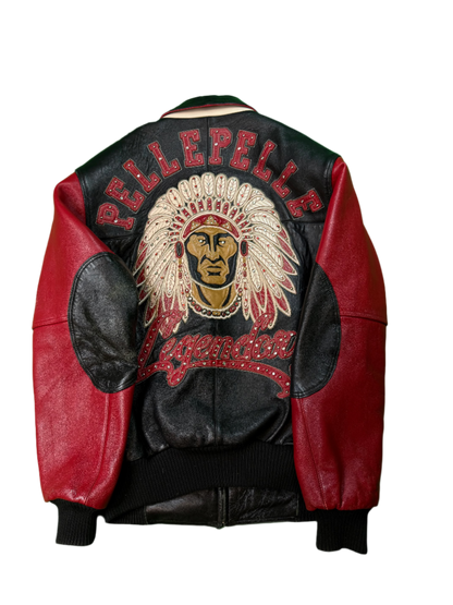 Pelle Pelle Legendary Red & Black Varsity Jacket