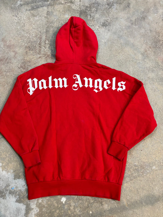 Palm Angels Hoodie Red Shoulder Logo XS (Fits Medium) Used