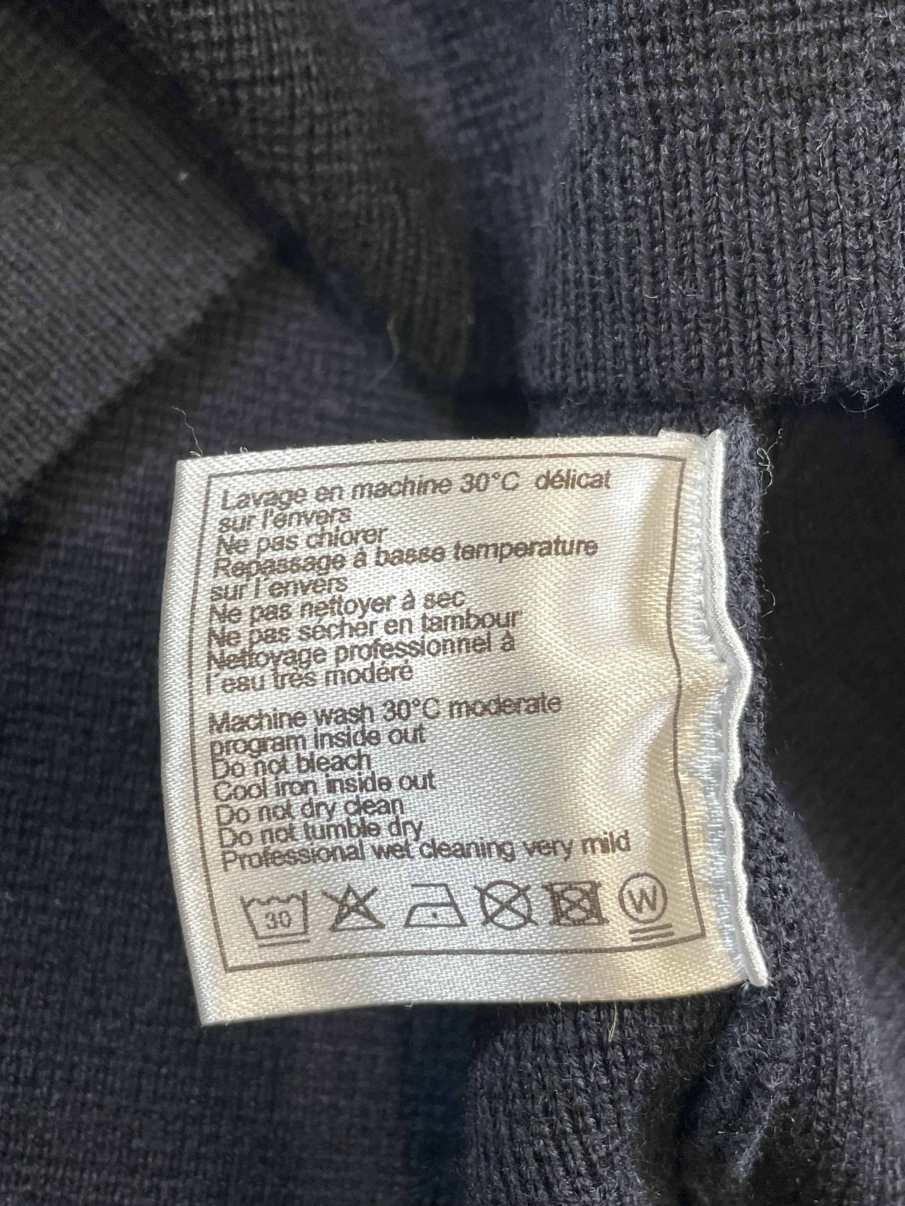 Chanel Uniform Button Up Black Cardigan