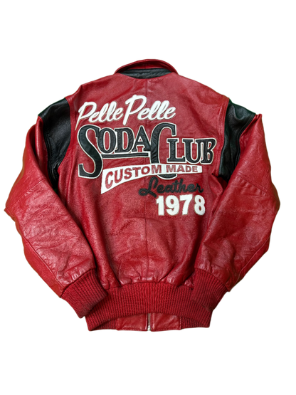 Pelle Pelle Soda Club Red Varsity Jacket