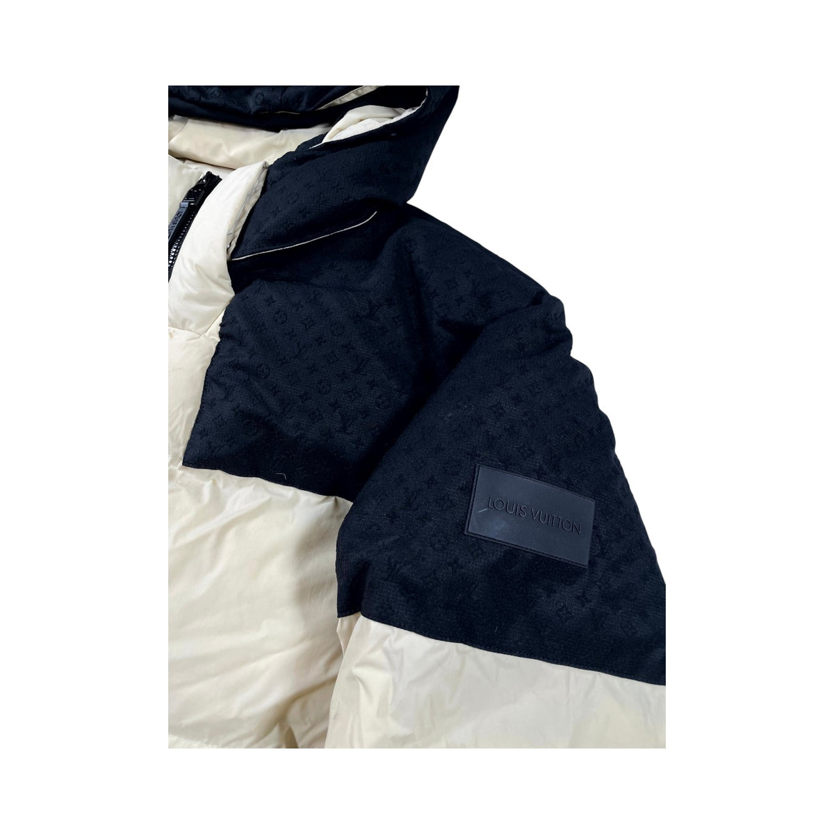 Louis Vuitton Placed Ecodown Monogram Tan & Black Puffer Jacket