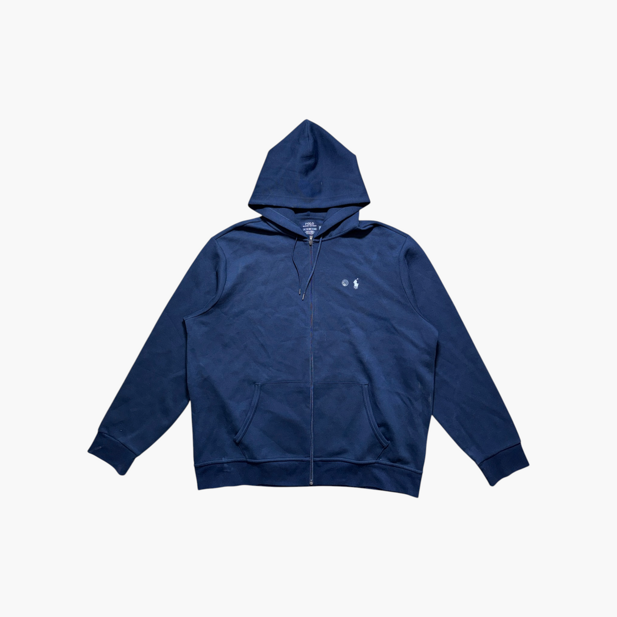 Polo Navy Zip Up Blue Hoodie