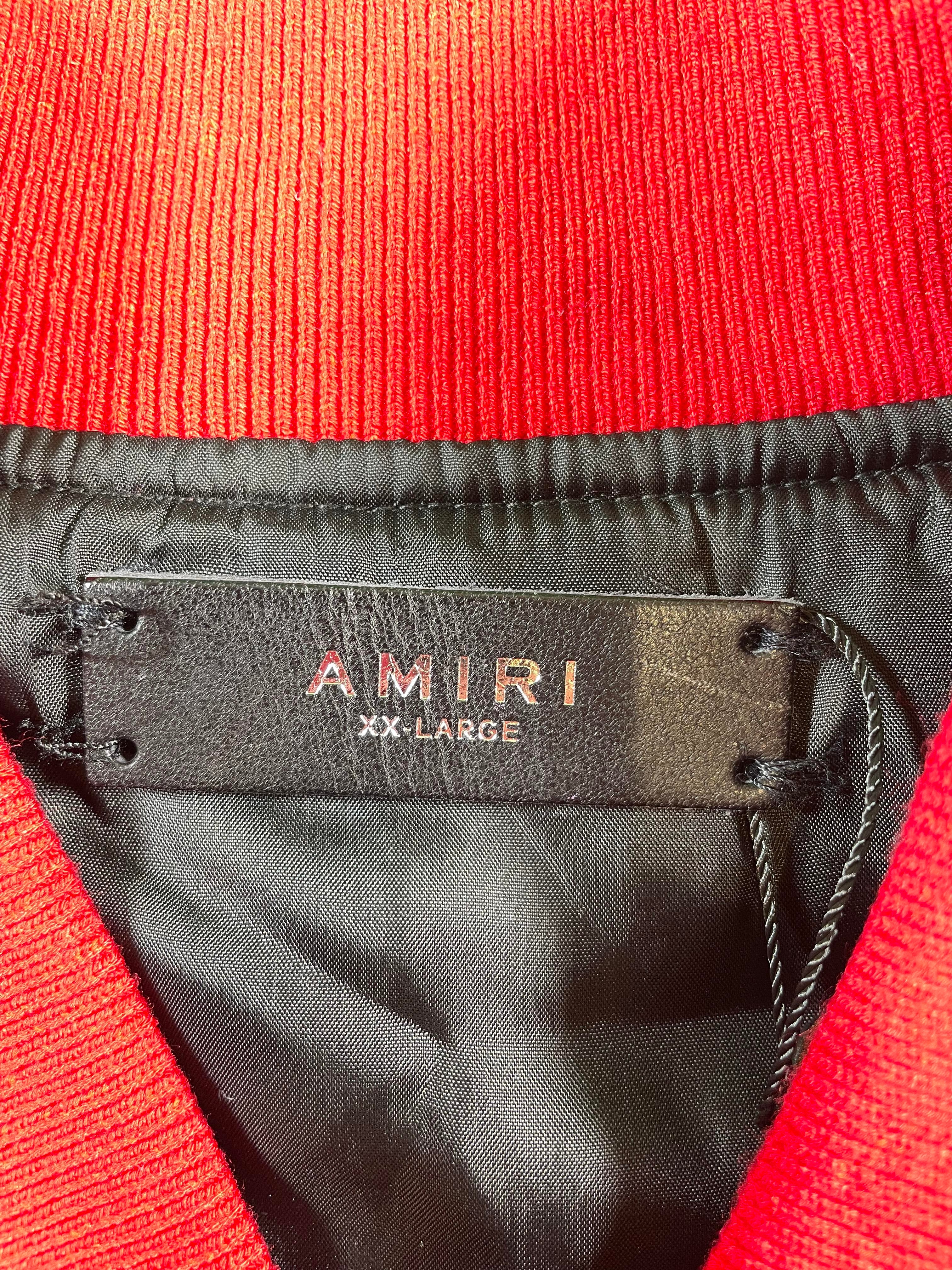 Amiri Players Club Red Silk Jacket