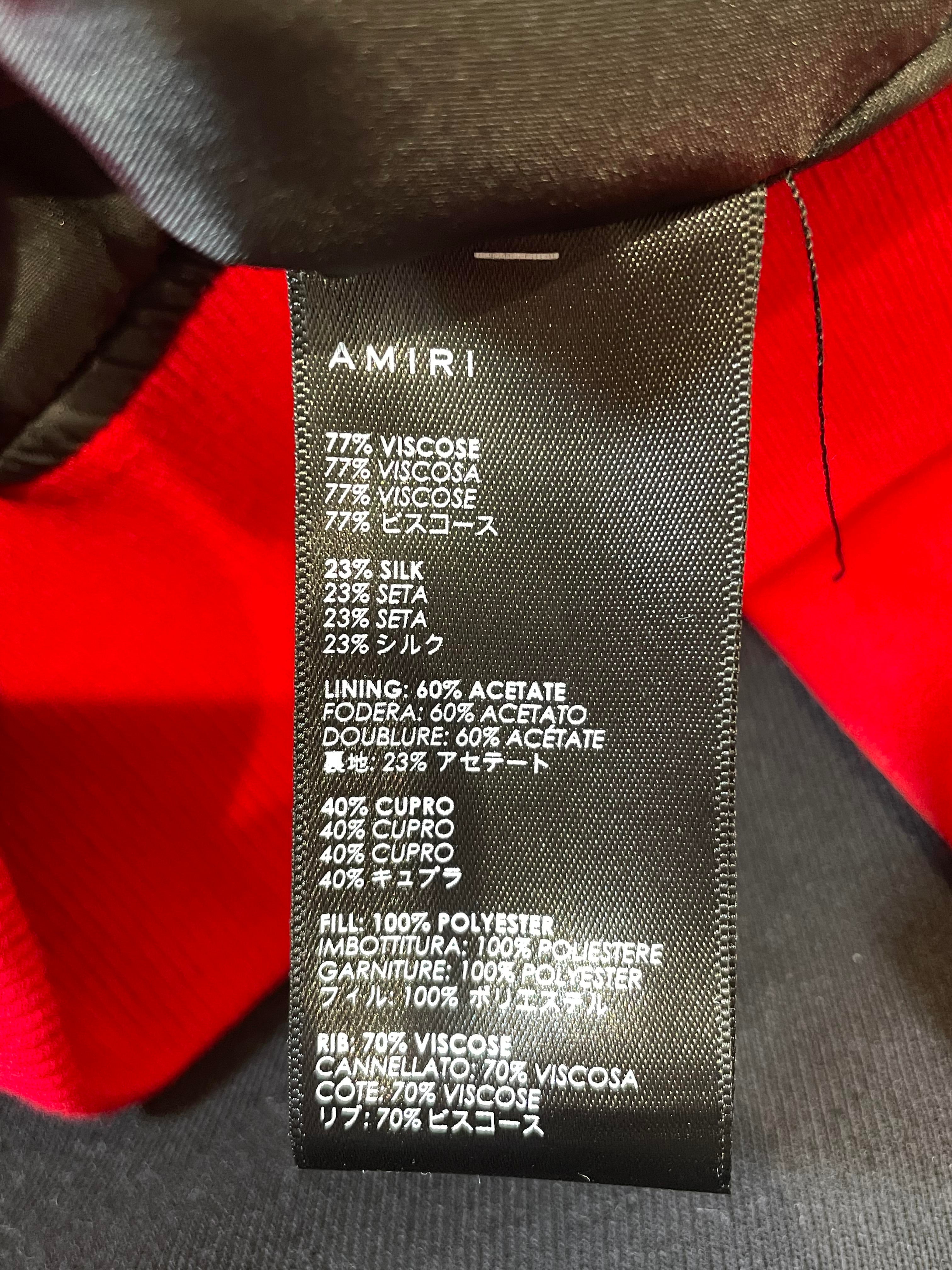 Amiri Players Club Red Silk Jacket