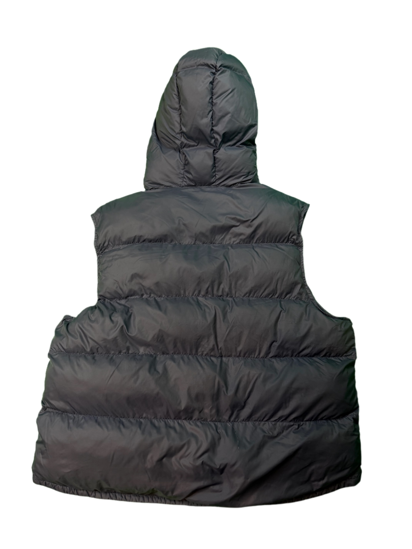 Celine CC Logo Navy Hooded Puffer Vest