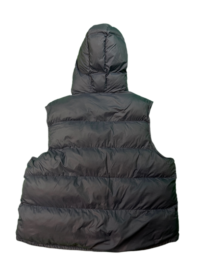 Celine CC Logo Navy Hooded Puffer Vest