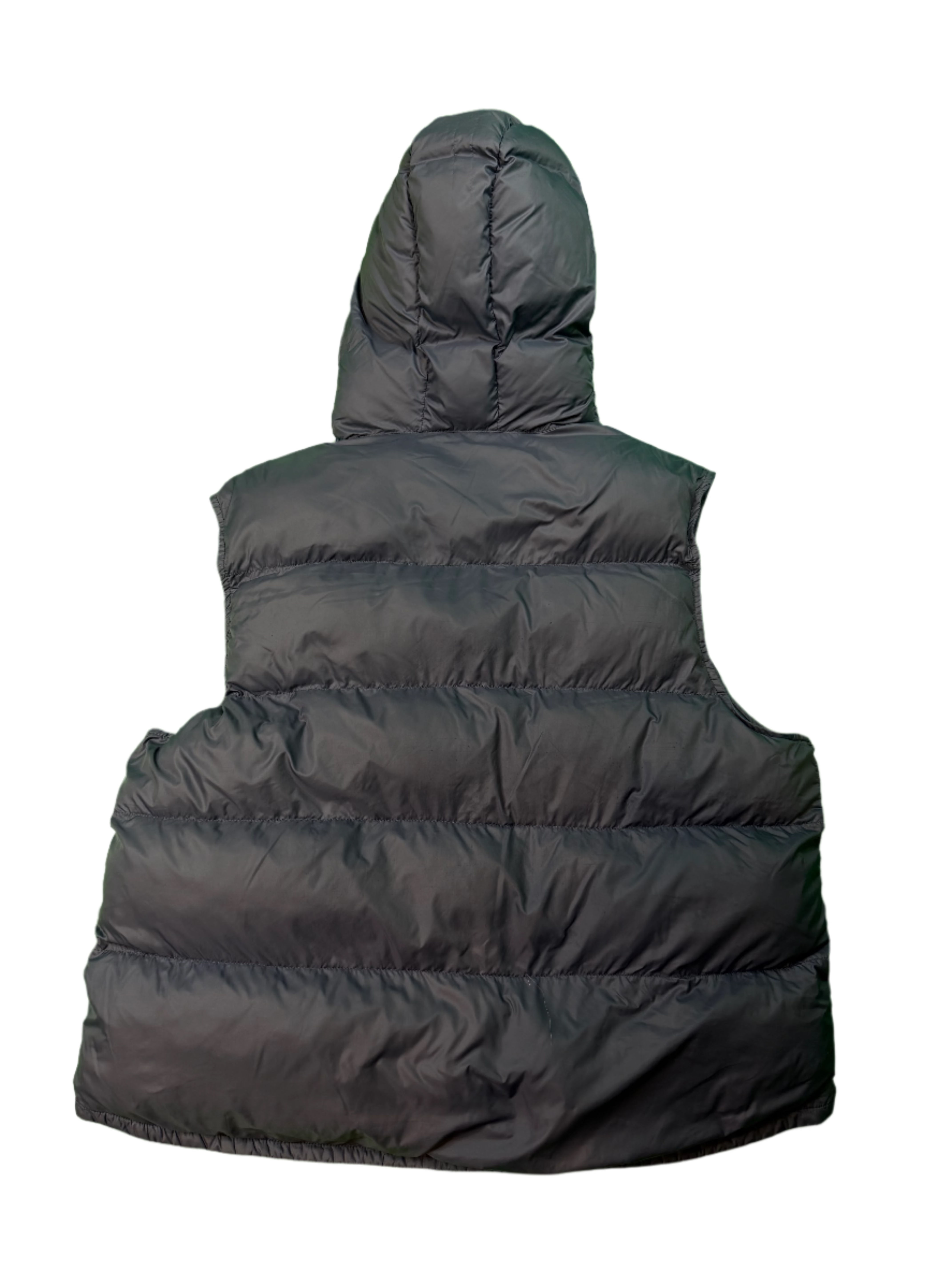 Celine CC Logo Navy Hooded Puffer Vest