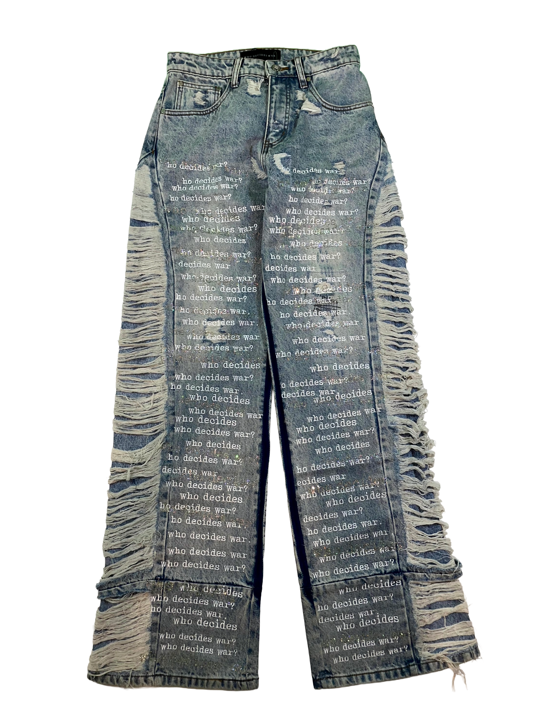 WDW Ultra Flare Scripture Denim Light Wash Jeans