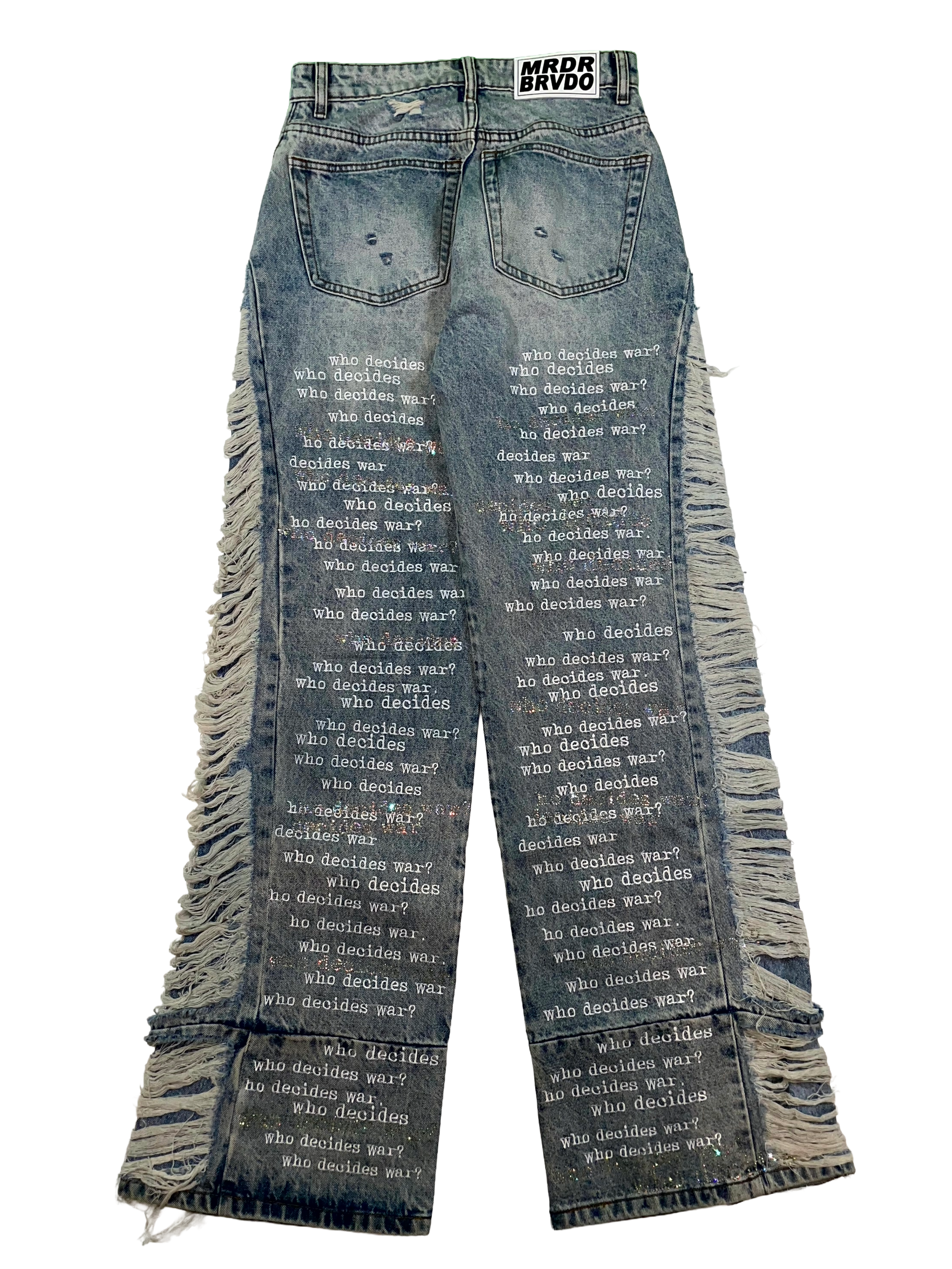 WDW Ultra Flare Scripture Denim Light Wash Jeans