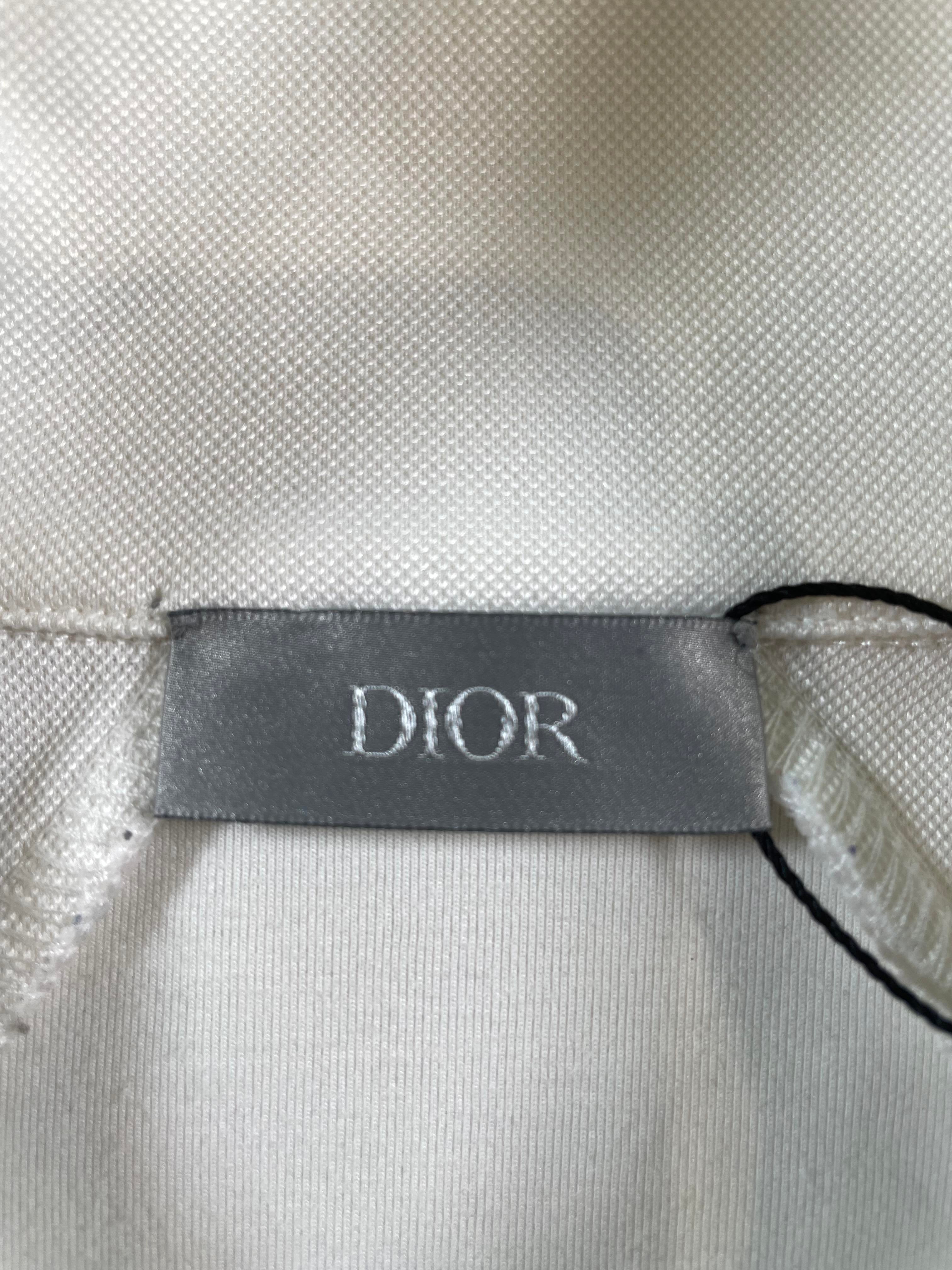 Dior Oblique Logo White Blue Zip Up