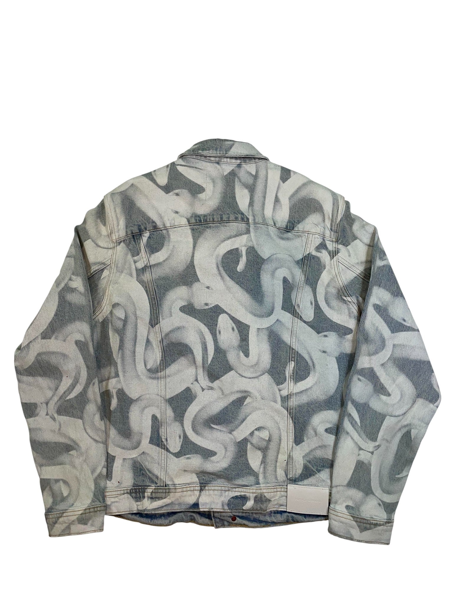 Purple Brand Light Wash & White Denim Jacket