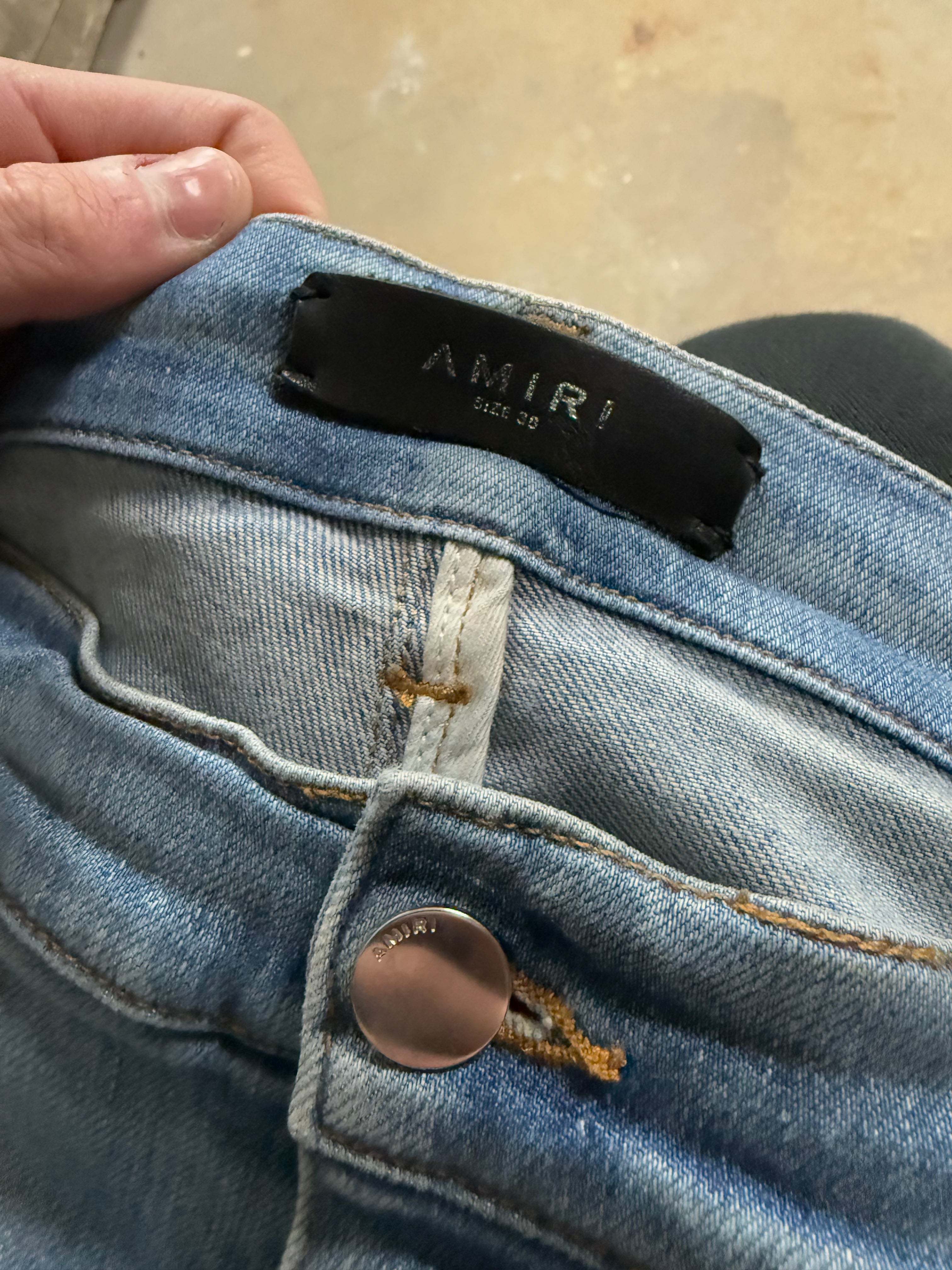Amiri MX1 Black Blue Paisley 38 Used