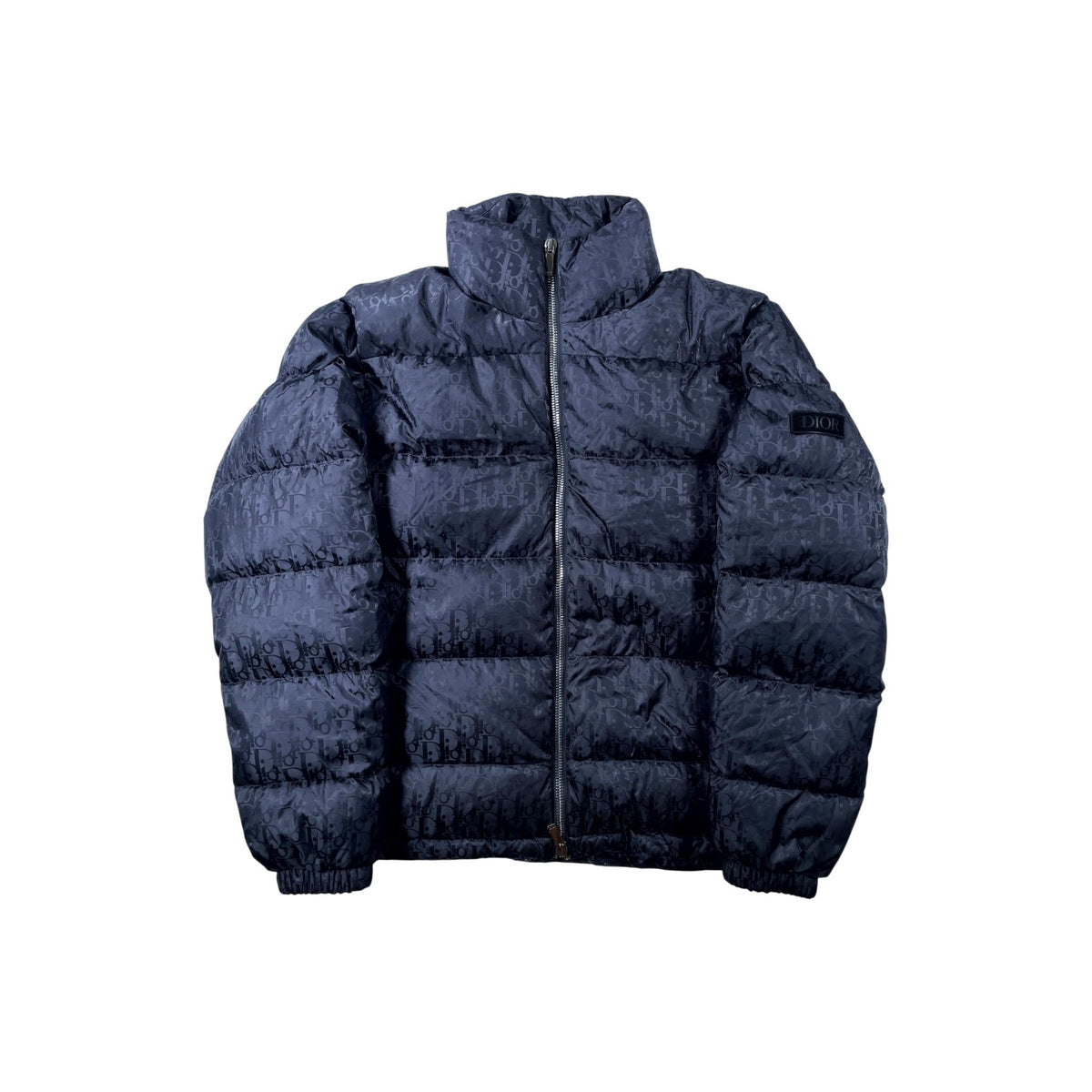 Dior Charcoal Oblique Monogram Grey Puffer Jacket
